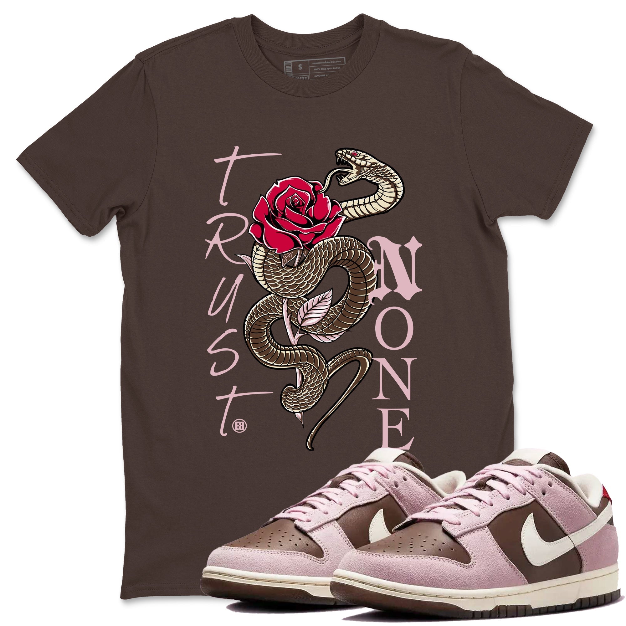 Trust None snkmatch Tees - Dunk Cacao Wow And Pink Foam