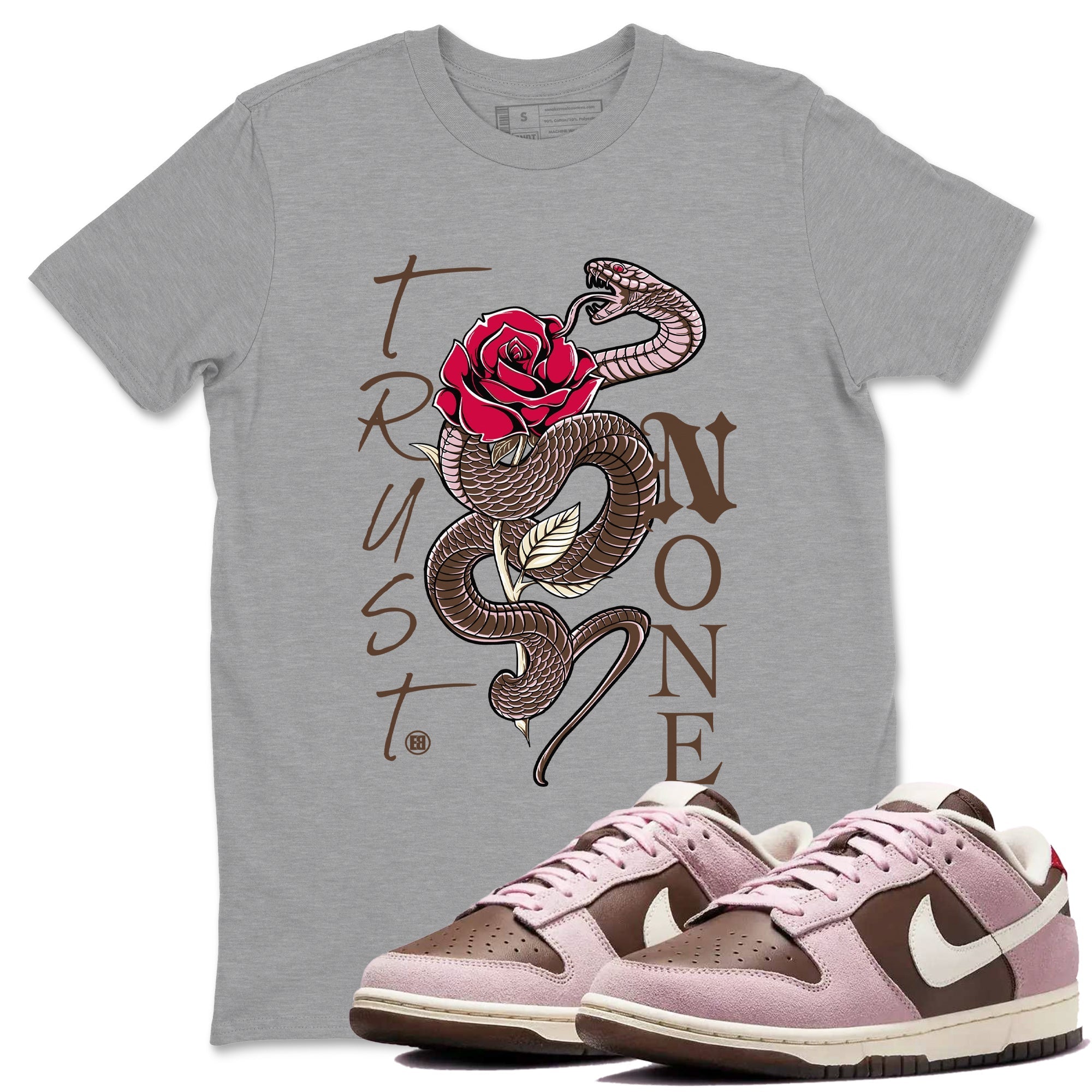 Trust None snkmatch Tees - Dunk Cacao Wow And Pink Foam