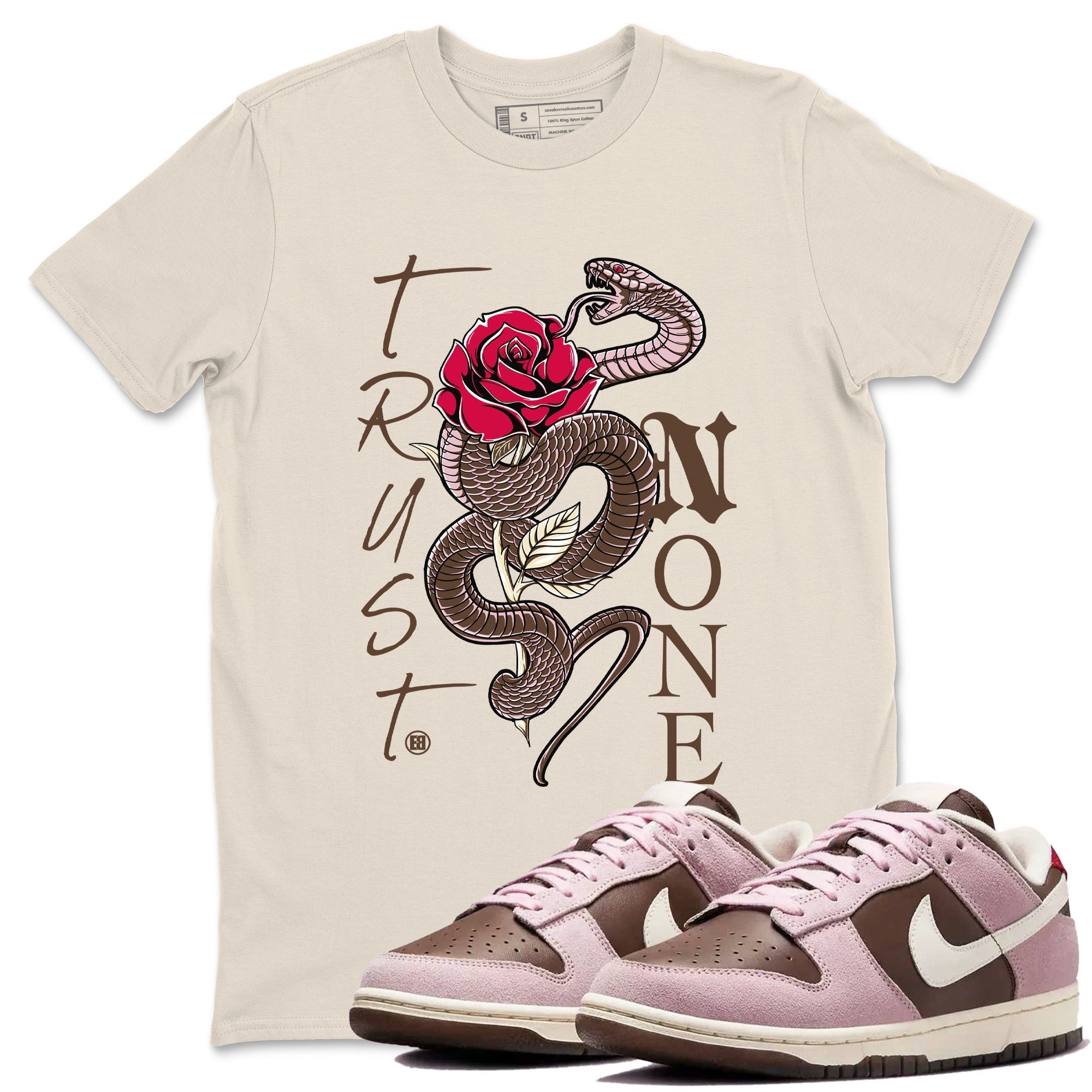 Trust None snkmatch Tees - Dunk Cacao Wow And Pink Foam