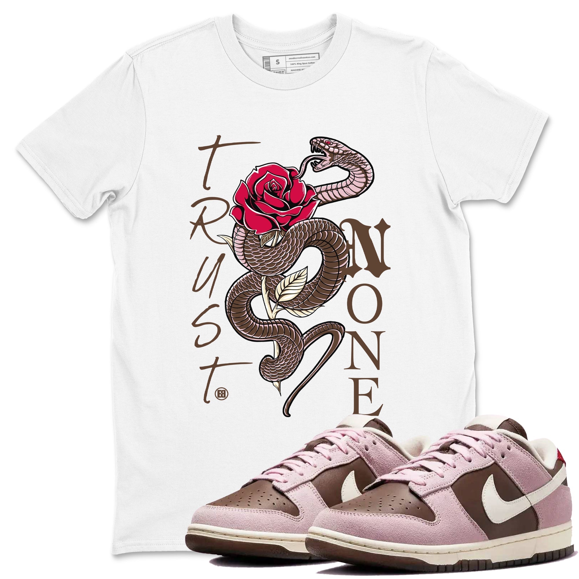 Trust None snkmatch Tees - Dunk Cacao Wow And Pink Foam