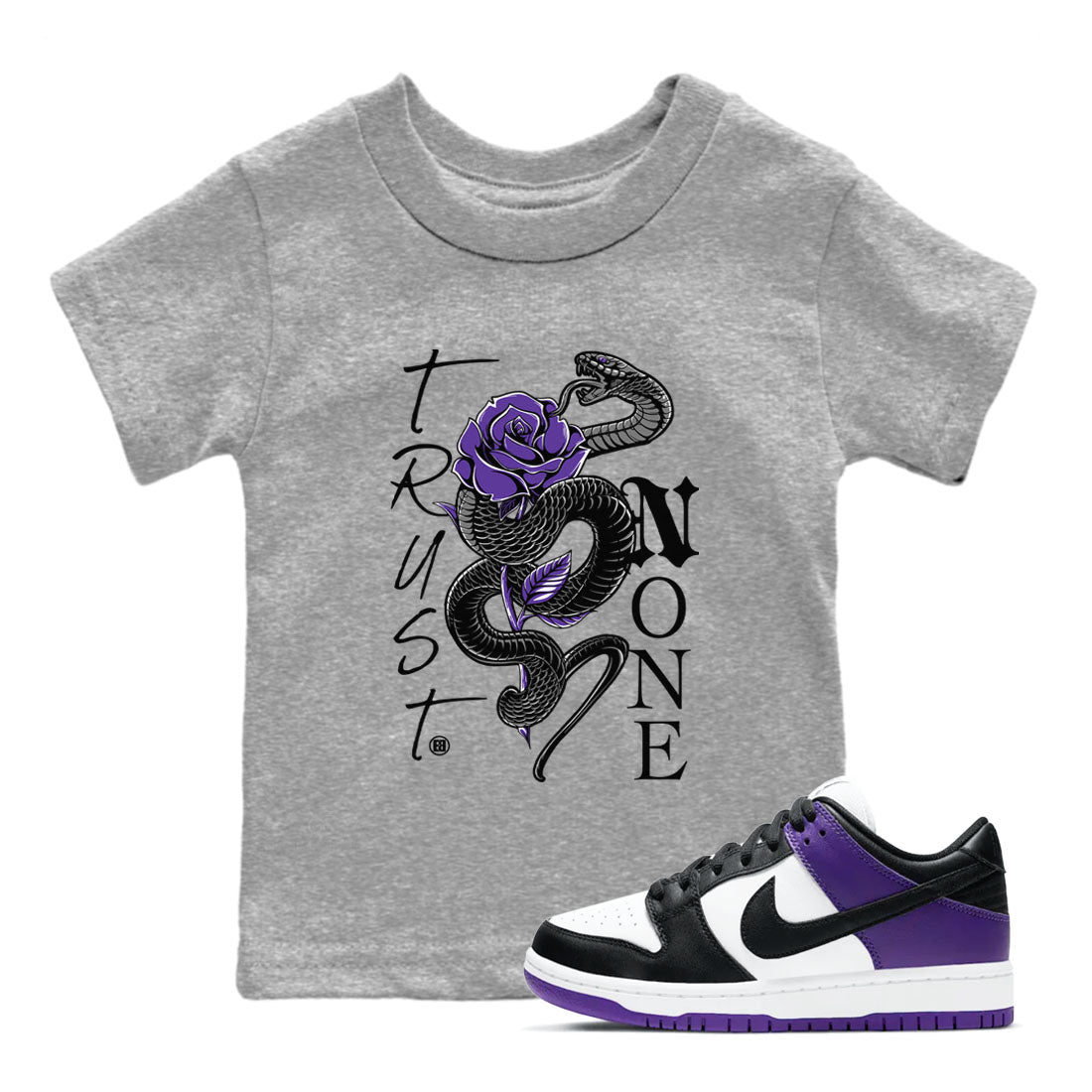 Trust None snkmatch Tees Kids - Dunk Low Court Purple