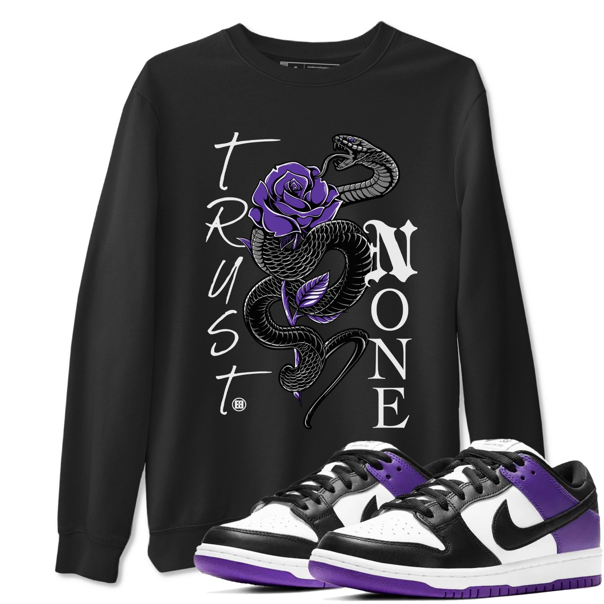 Trust None snkmatch Tees - Dunk Low Court Purple