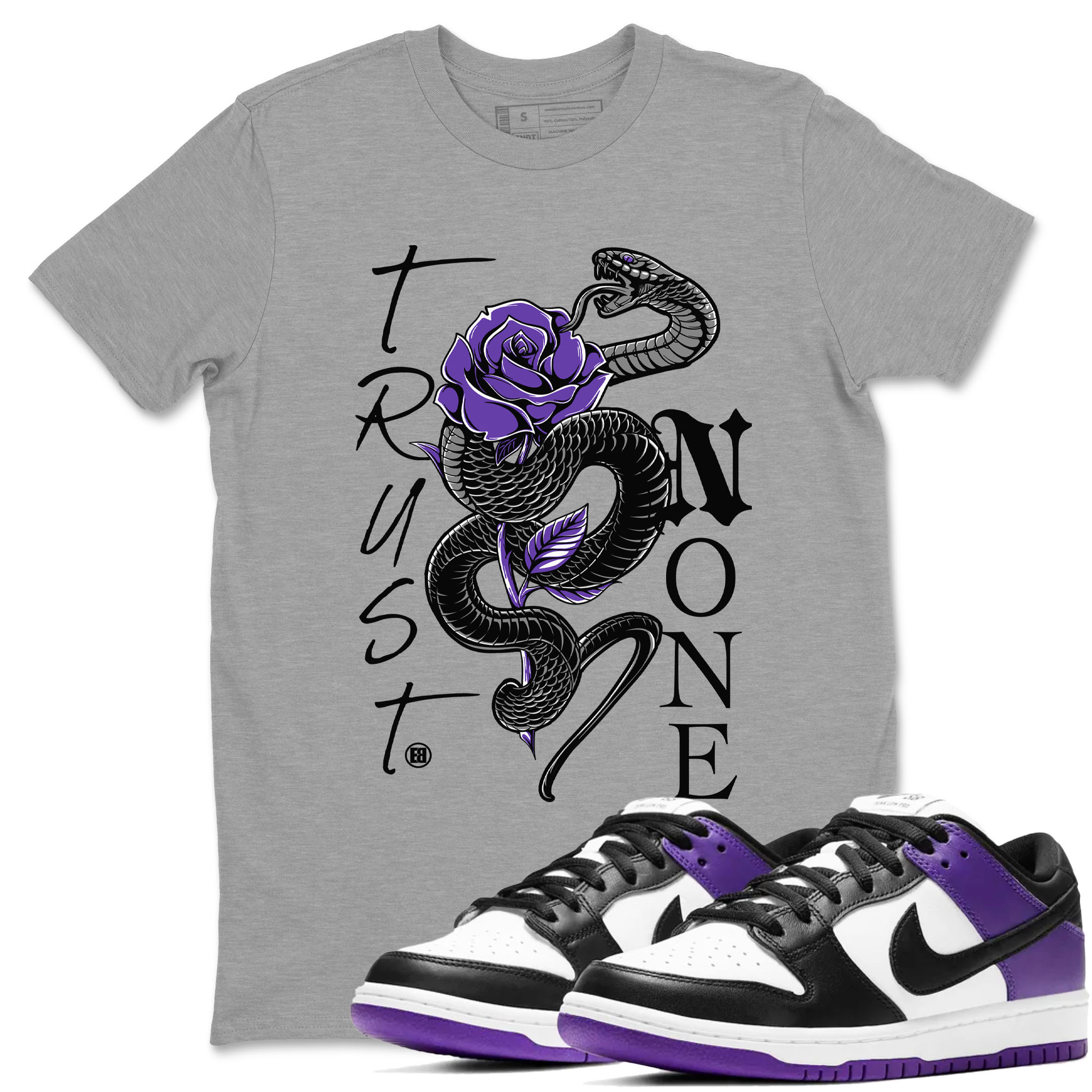 Trust None snkmatch Tees - Dunk Low Court Purple