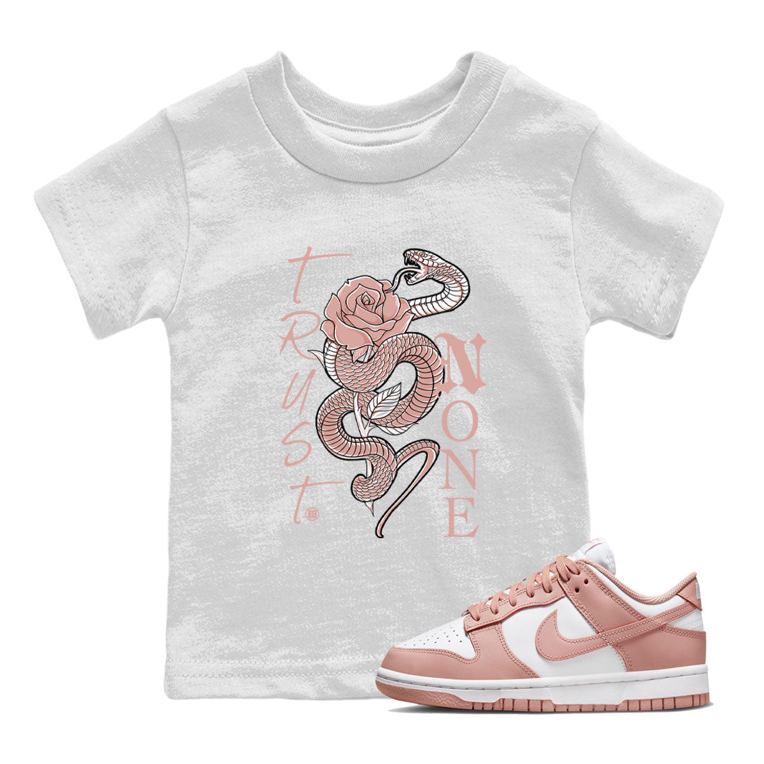 Trust None snkmatch Tee Kids - Dunk Rose Whisper