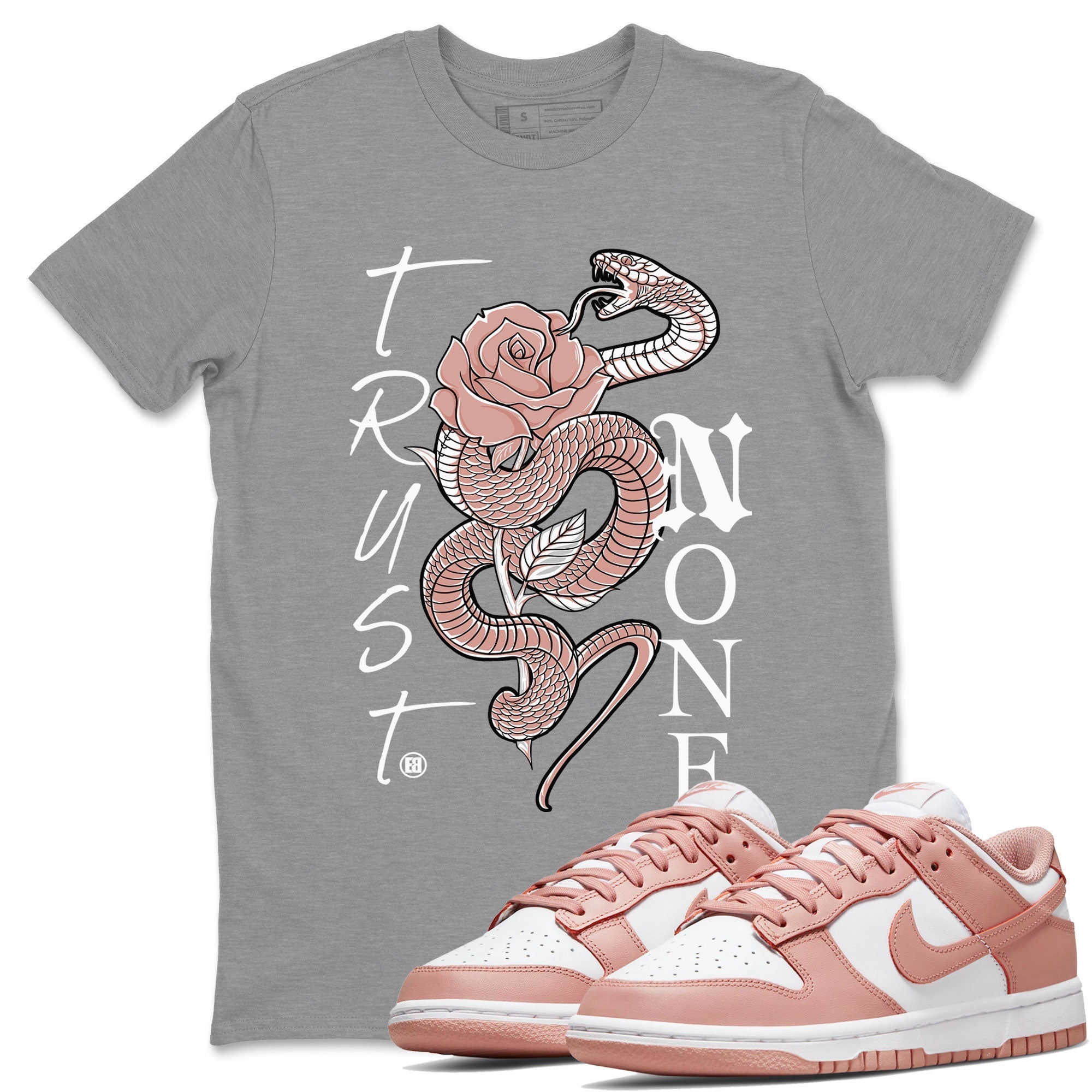 Trust None snkmatch Tee - Dunk Rose Whisper