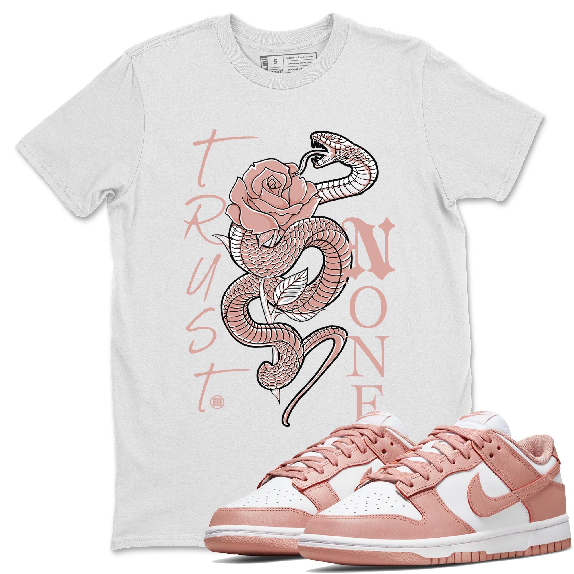 Trust None snkmatch Tee - Dunk Rose Whisper