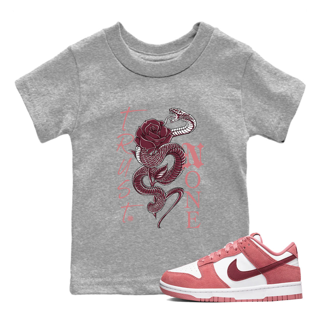 Trust None snkmatch Tees Kids - Dunk Valentines Day 2024