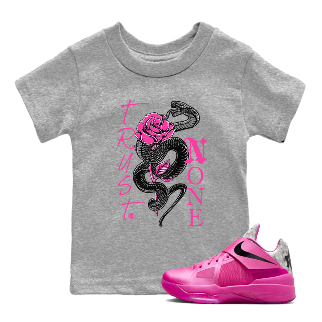 Trust None snkmatch Tees Kids - Nike KD 4 Aunt Pearl