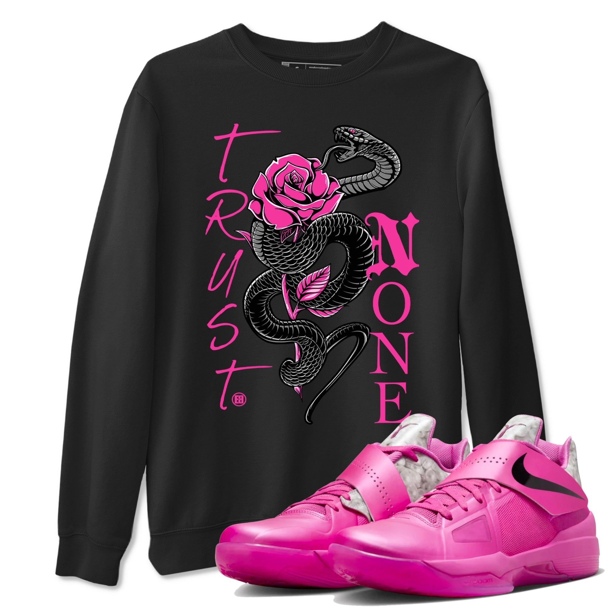 Trust None snkmatch Tees - Nike KD 4 Aunt Pearl