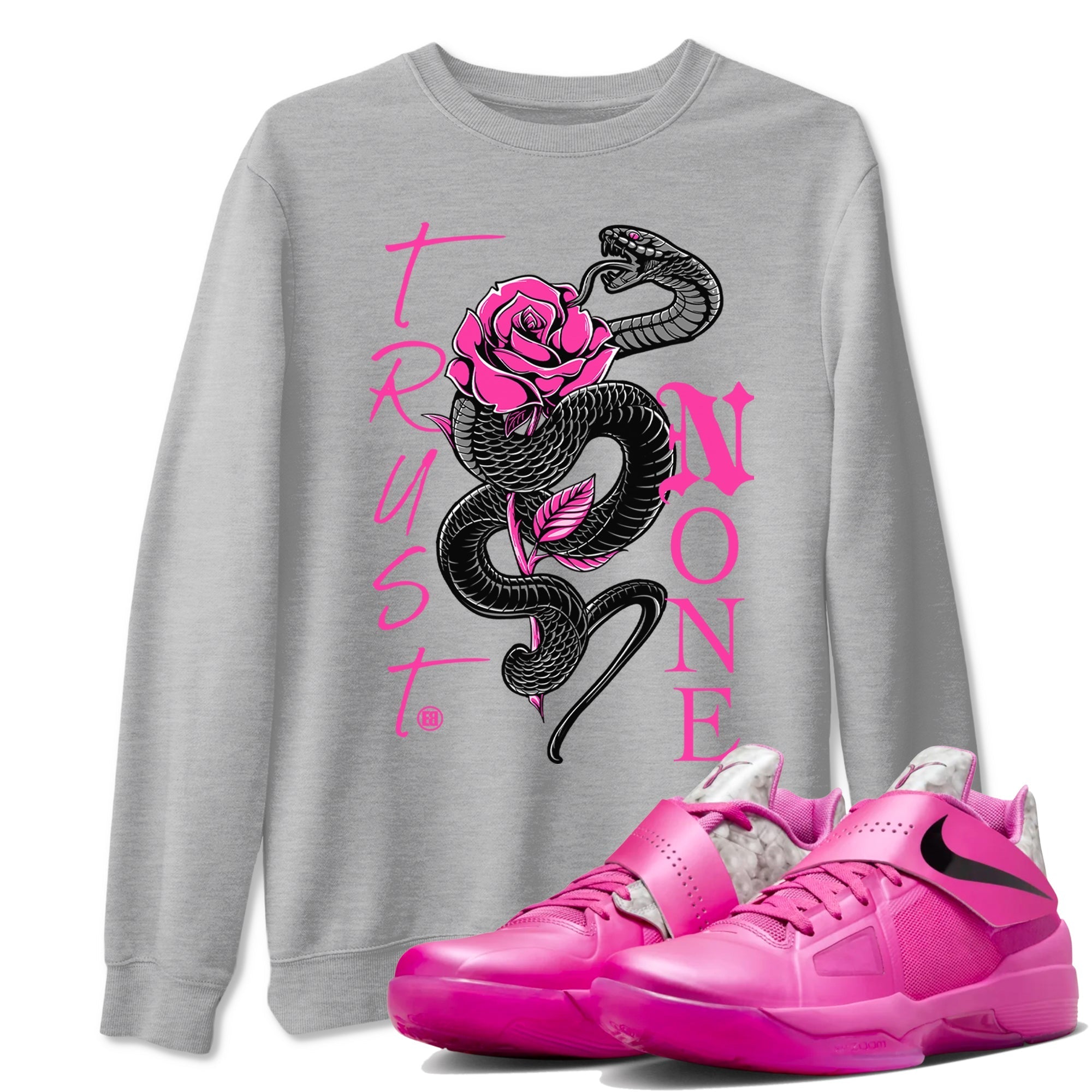 Trust None snkmatch Tees - Nike KD 4 Aunt Pearl