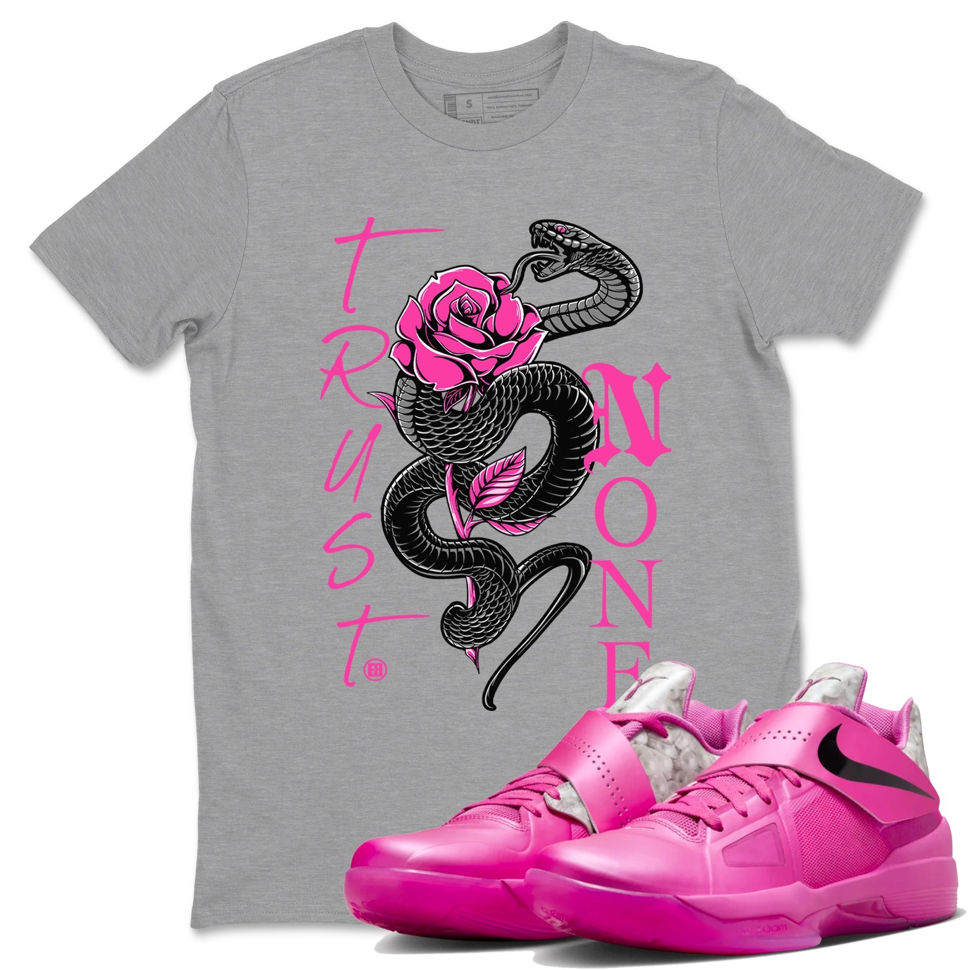 Trust None snkmatch Tees - Nike KD 4 Aunt Pearl
