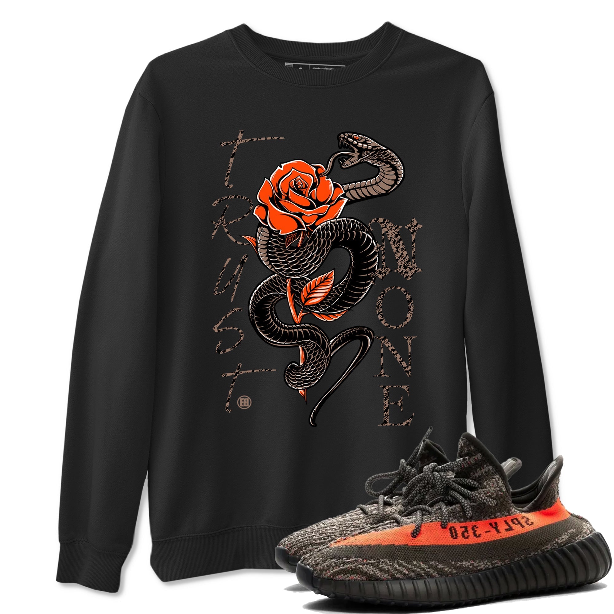 Trust None snkmatch Tees - Yeezy 350 Carbon Beluga