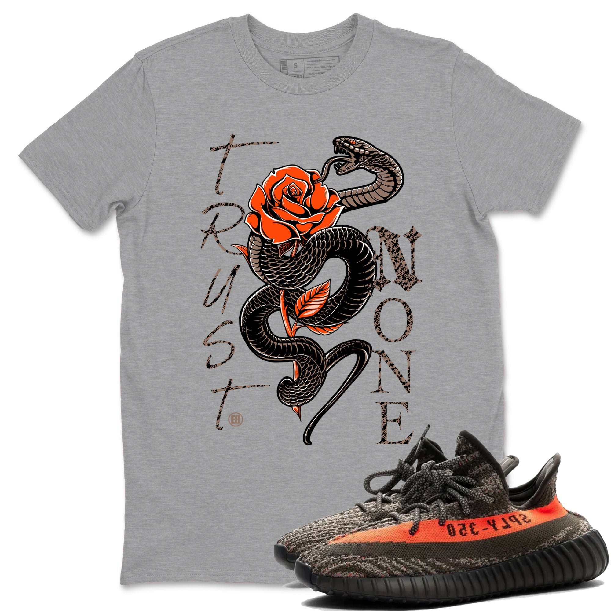 Trust None snkmatch Tees - Yeezy 350 Carbon Beluga