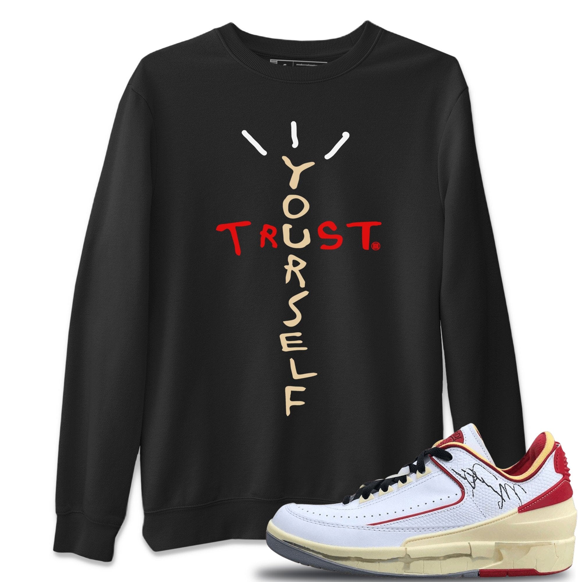 Trust Yourself Unisex Tops - Air Jordan 2 OFF-WHITE Varsity Red
