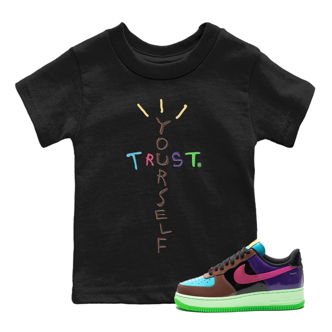 Trust Yourself Kids Tops - Air Force 1 Undefeated Fauna Brown