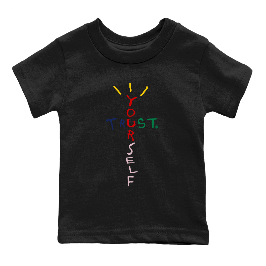 Trust Yourself snkmatch Tees Kids - Air Force 3 Blue Void and Tour Yellow