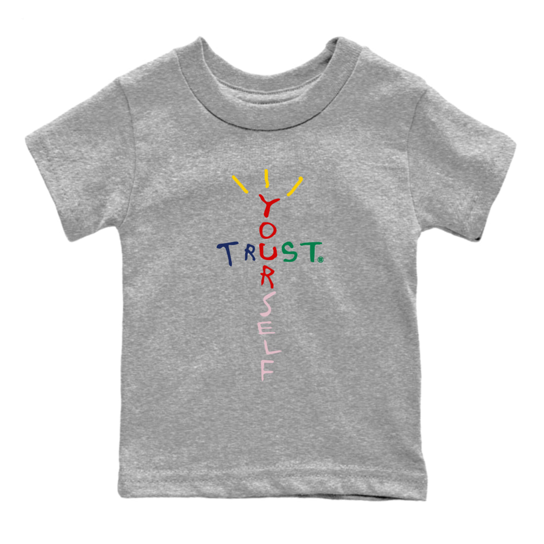 Trust Yourself snkmatch Tees Kids - Air Force 3 Blue Void and Tour Yellow