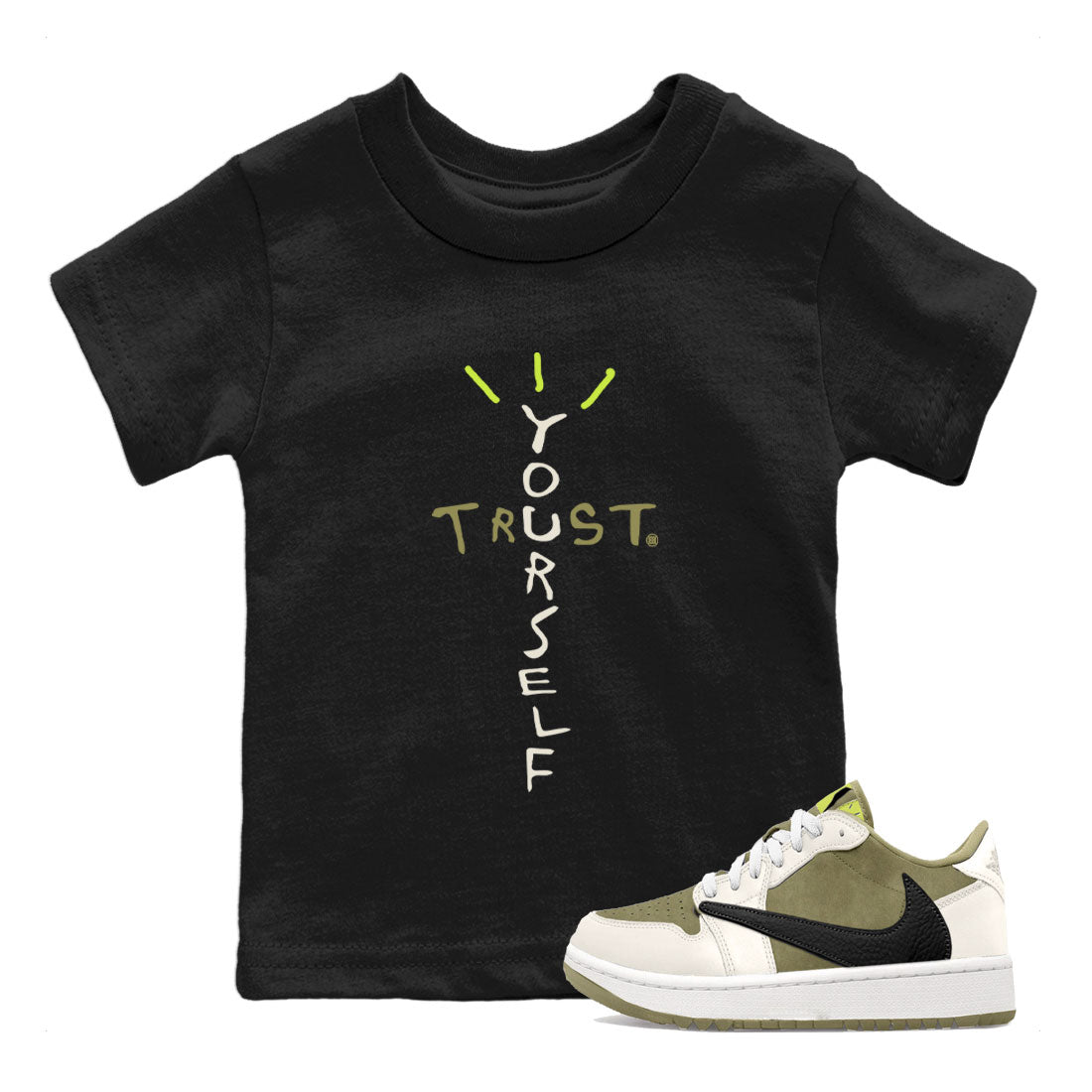 Trust Yourself snkmatch Tee Kids - Air Jordan 1 Travis Scott Golf