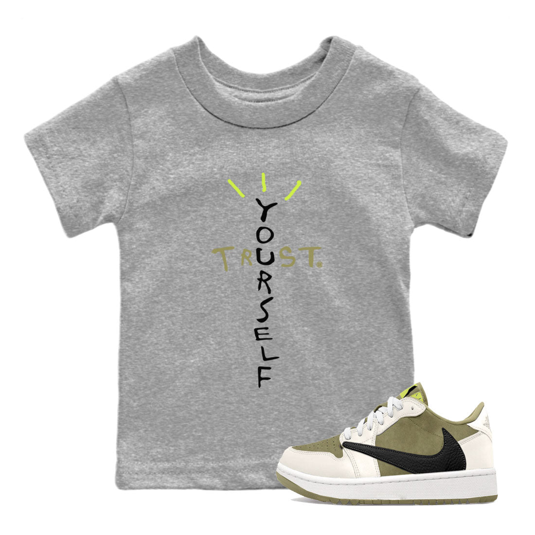 Trust Yourself snkmatch Tee Kids - Air Jordan 1 Travis Scott Golf