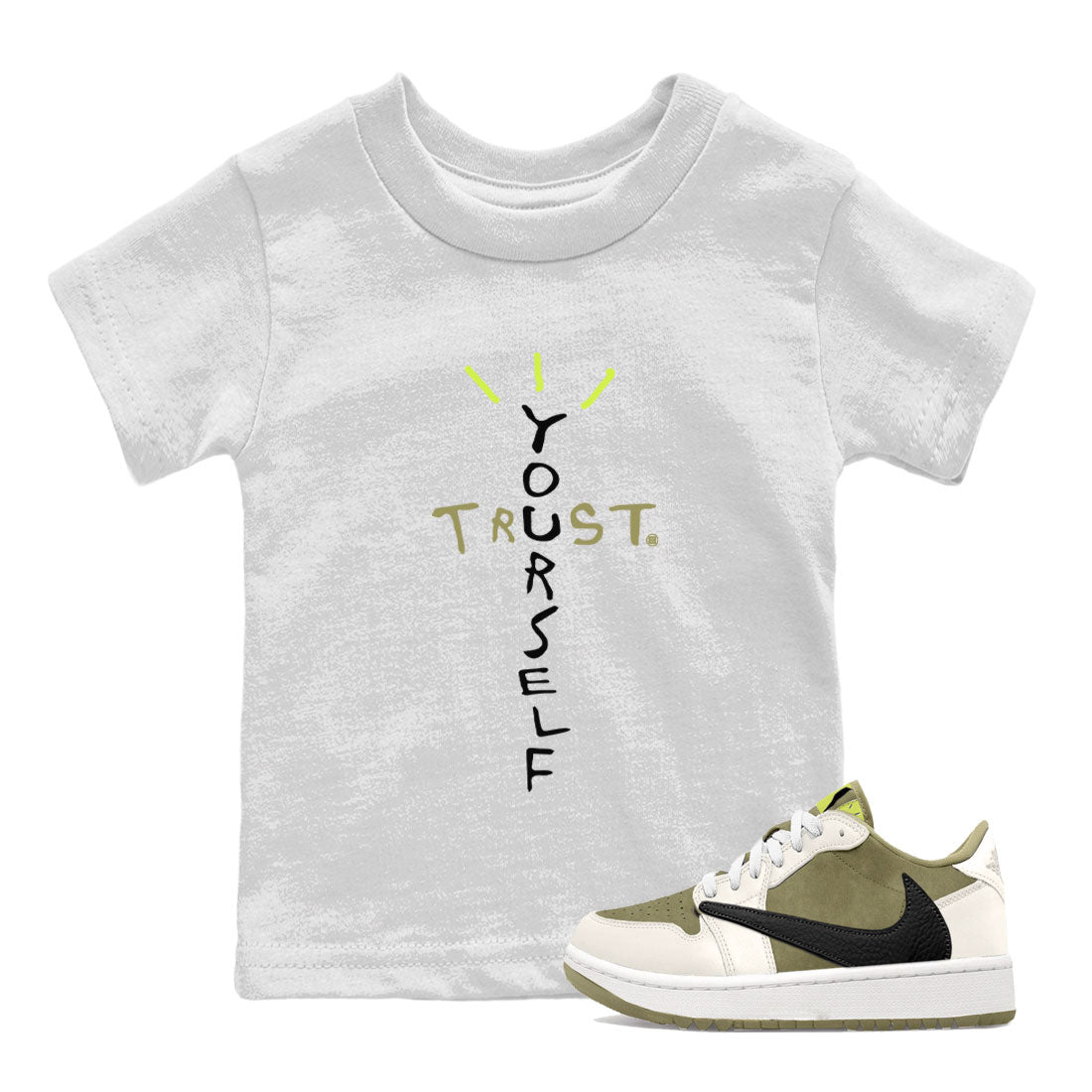 Trust Yourself snkmatch Tee Kids - Air Jordan 1 Travis Scott Golf