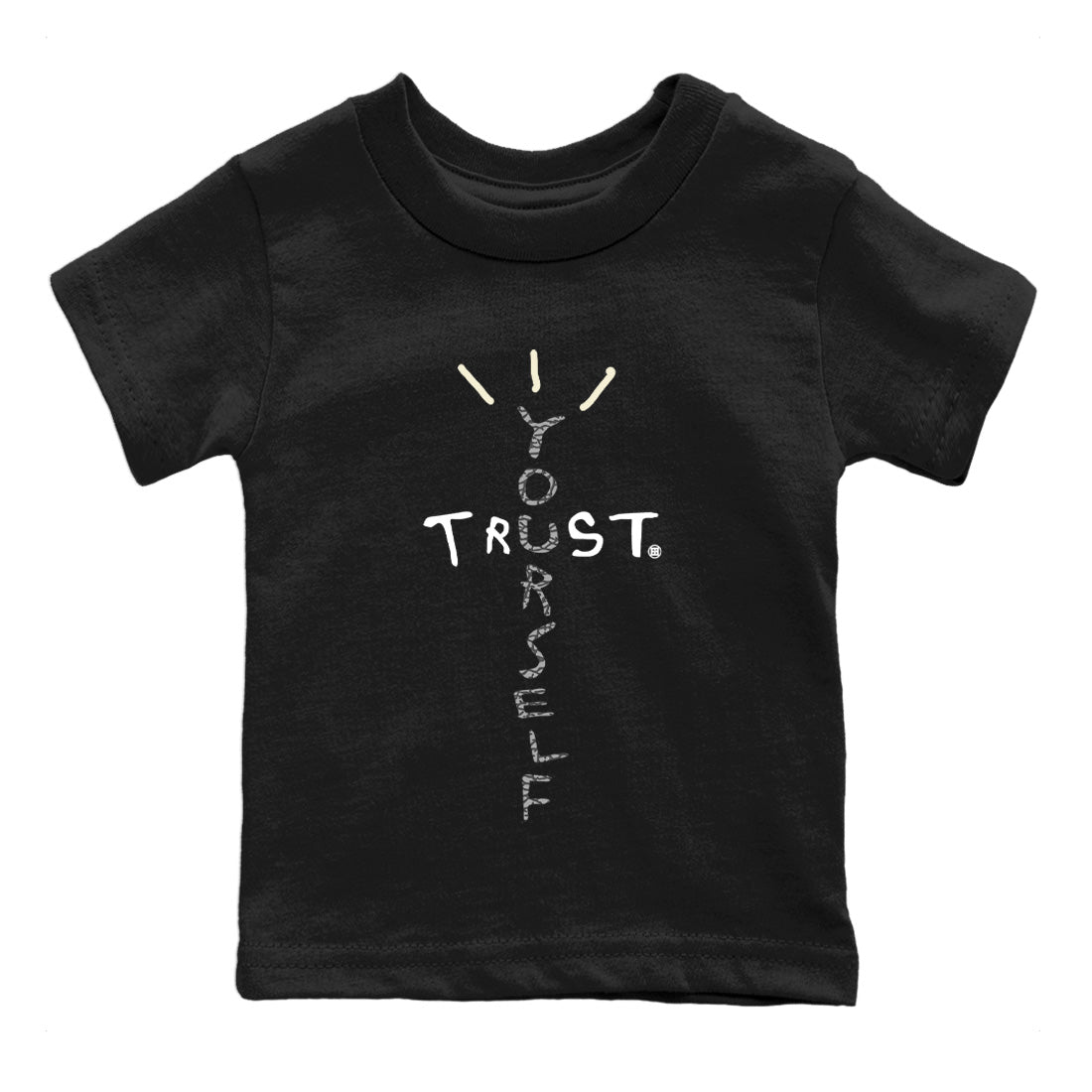 Trust Yourself Kids Tops - Air Jordan 1 White Cement