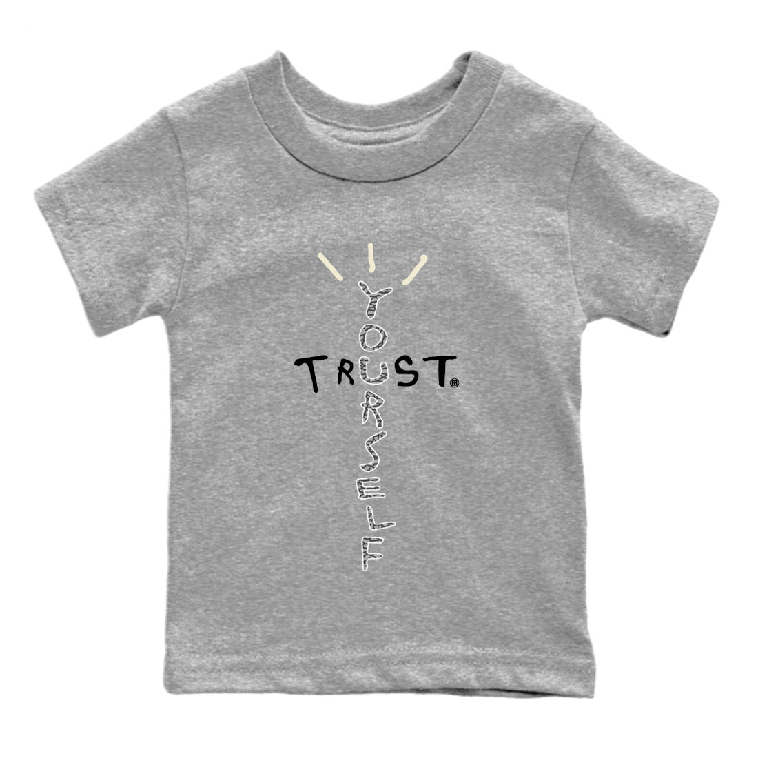 Trust Yourself Kids Tops - Air Jordan 1 White Cement