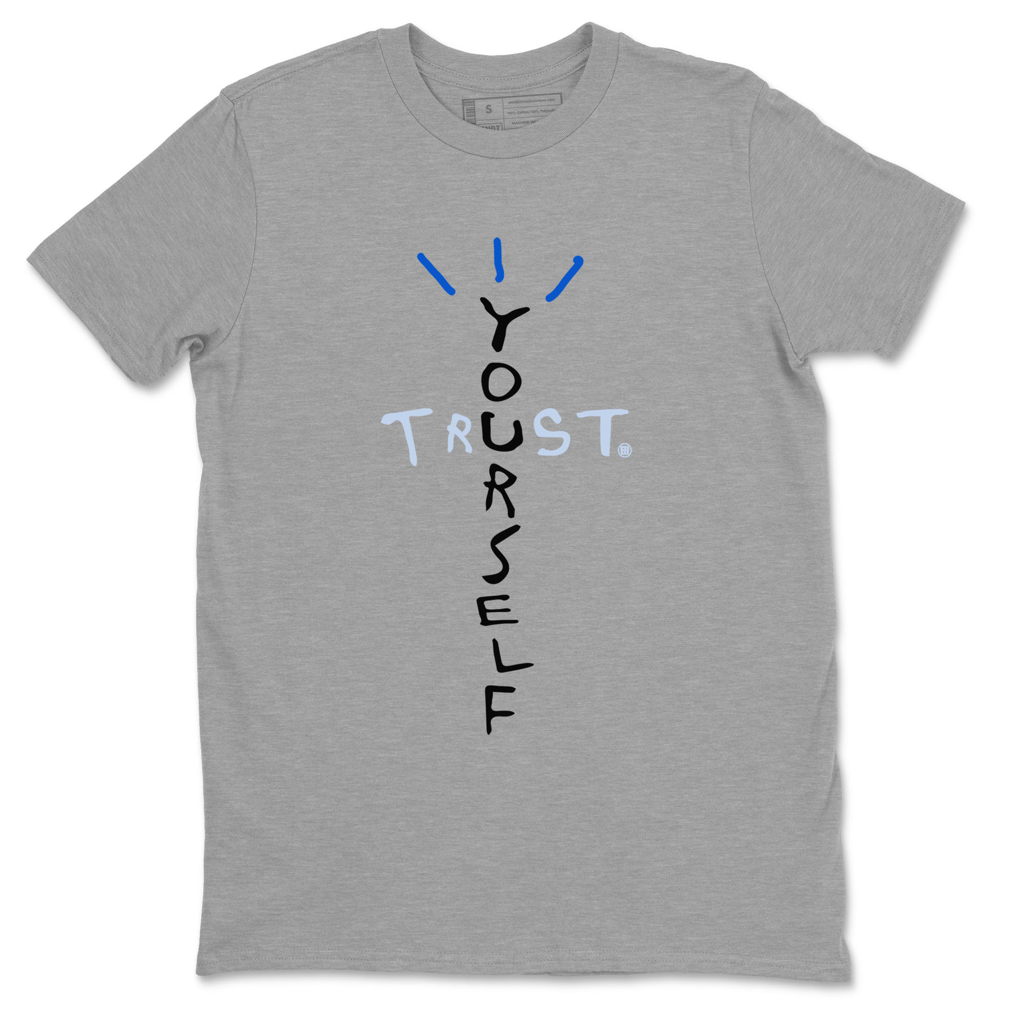 Trust Yourself snkmatch Tees - Air Jordan 11 Black and Varsity Royal