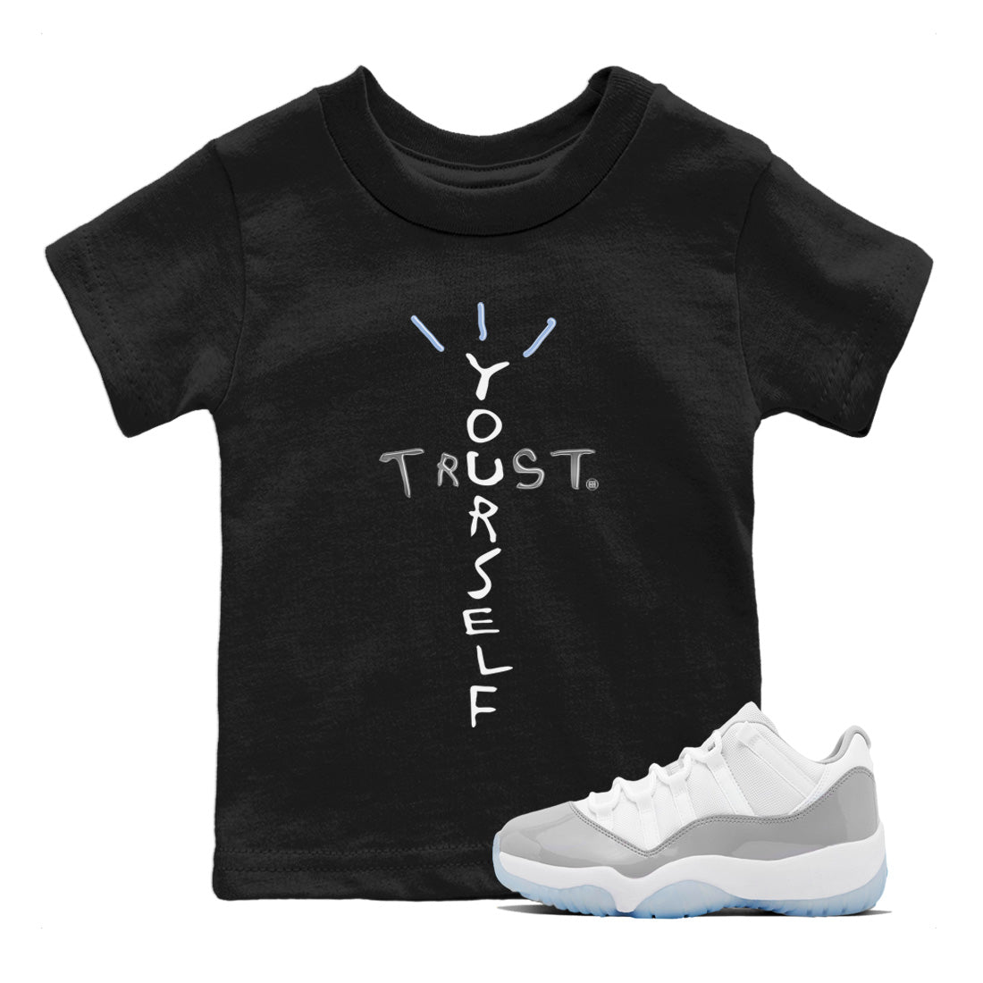 Trust Yourself Kids Tops - Air Jordan 11 White Cement