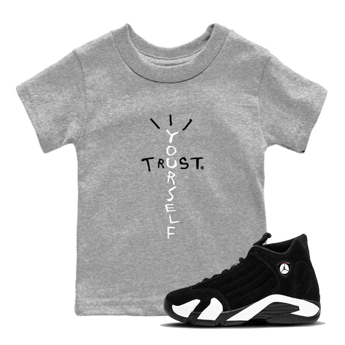 Trust Yourself snkmatch Tees Kids - Air Jordan 14 Panda
