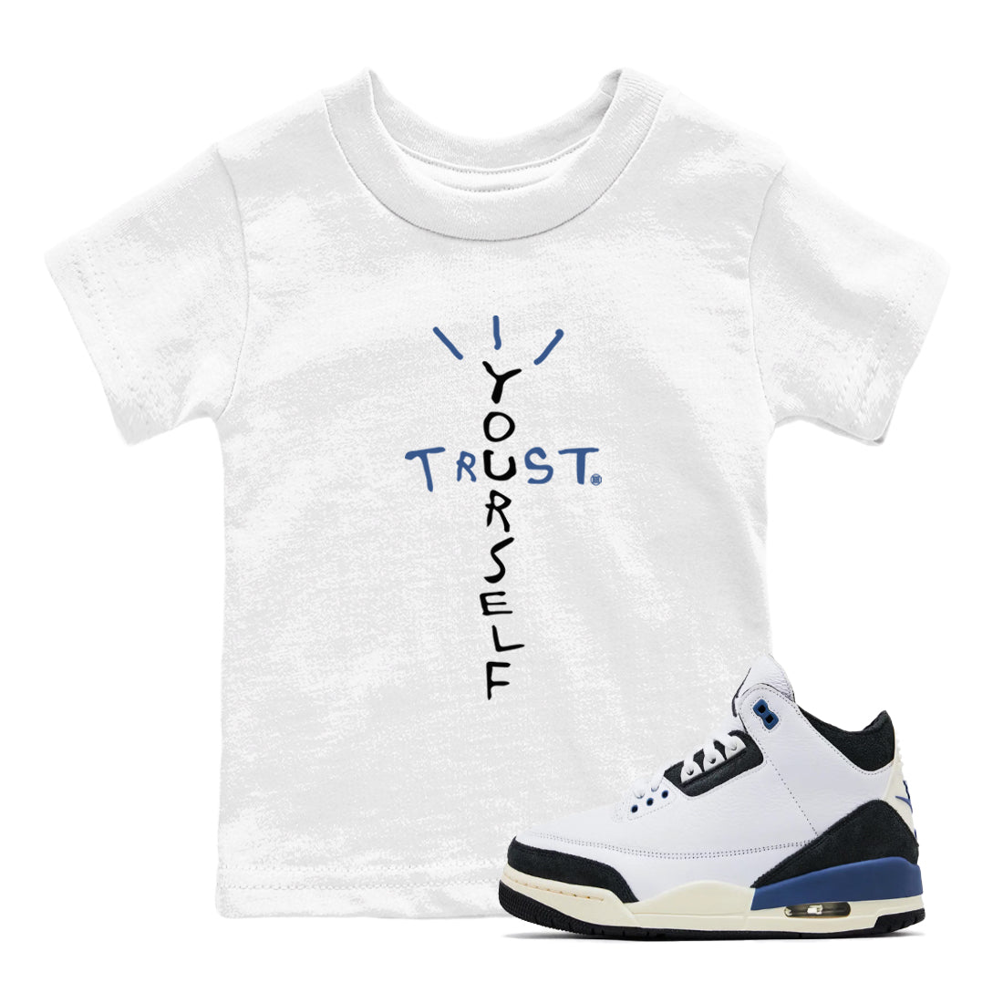 Trust Yourself snkmatch Tees Kids - Air Jordan 3 A Ma Maniere x Diffused Blue