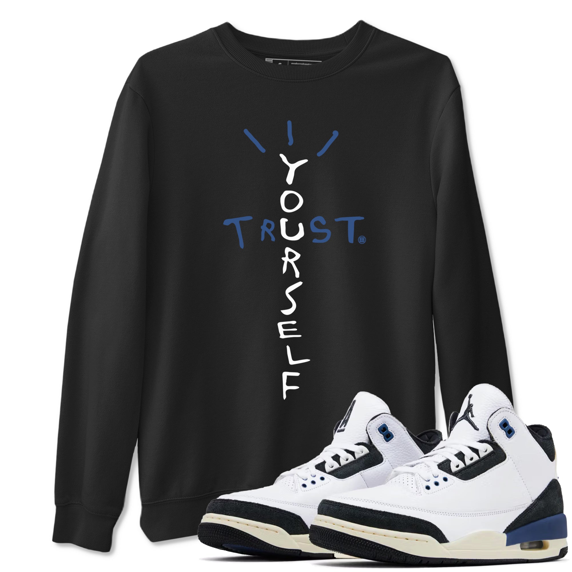 Trust Yourself snkmatch Tees - Air Jordan 3 A Ma Maniere x Diffused Blue