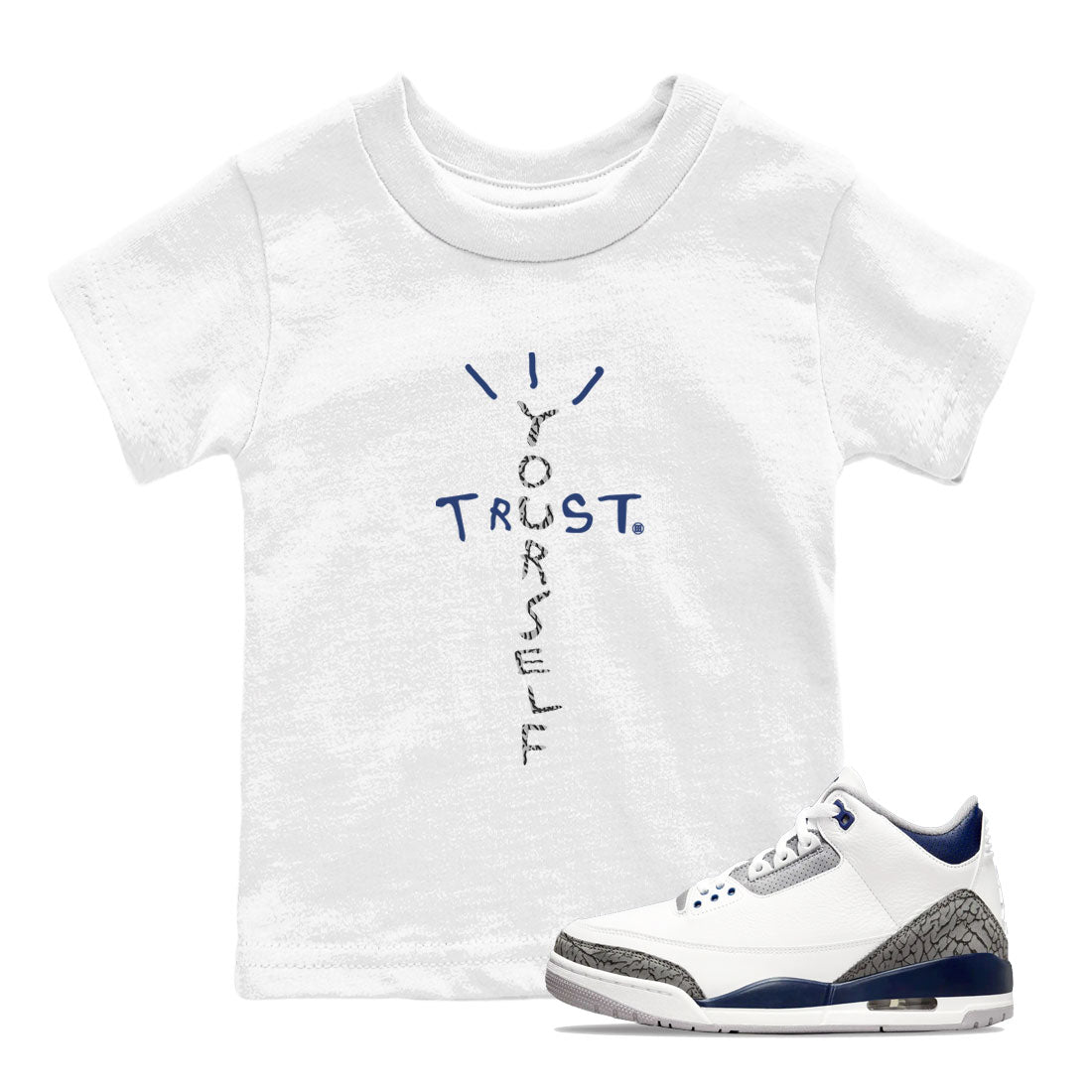Trust Yourself snkmatch Tees Kids - Air Jordan 3 Midnight Navy 2023