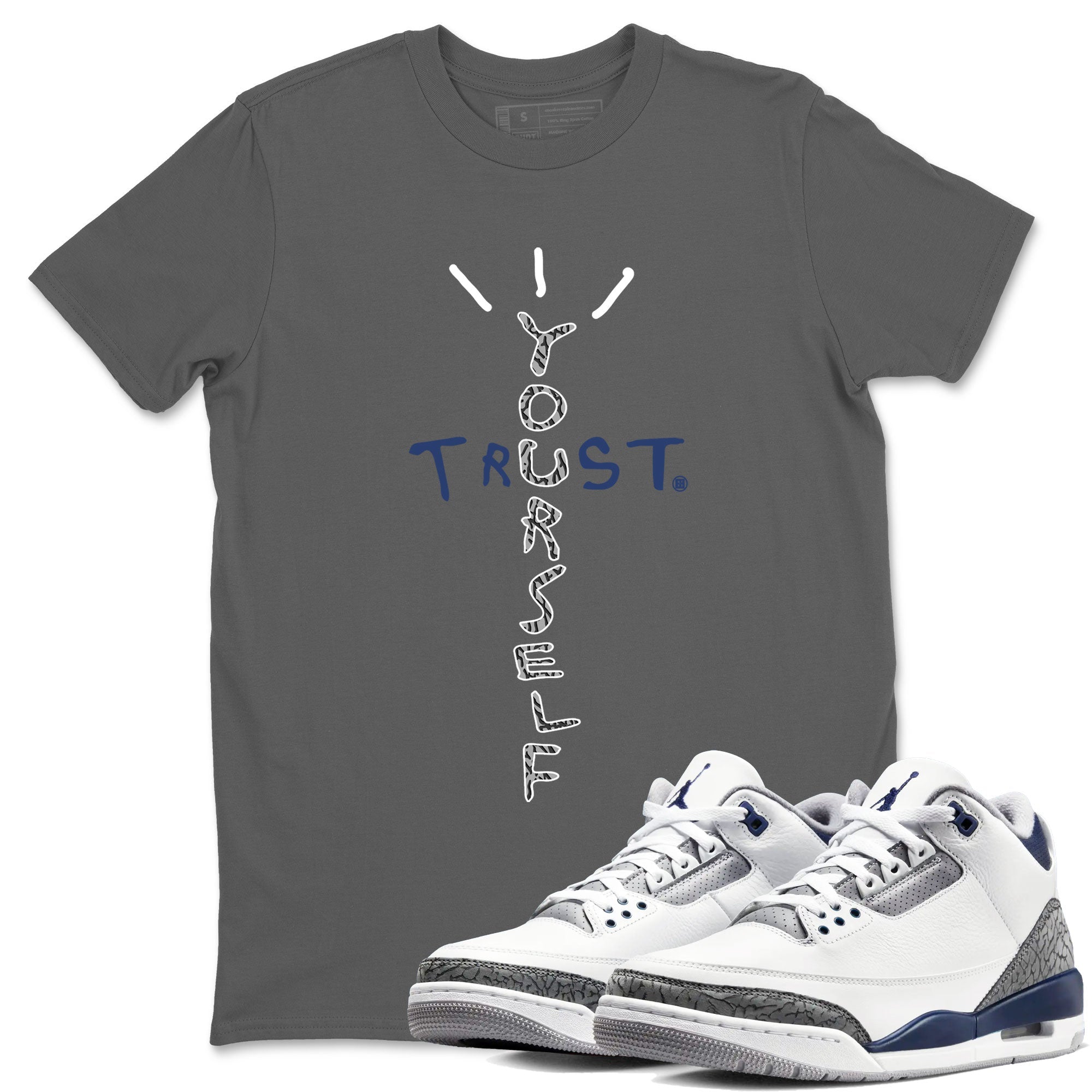 Trust Yourself snkmatch Tees - Air Jordan 3 Midnight Navy 2023