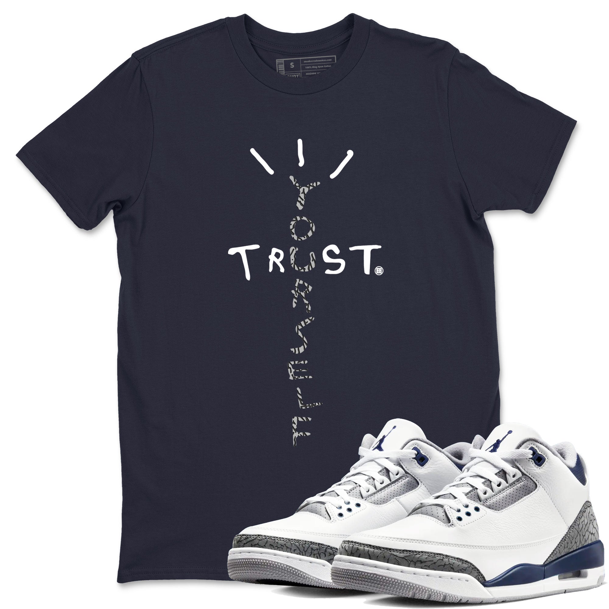 Trust Yourself snkmatch Tees - Air Jordan 3 Midnight Navy 2023