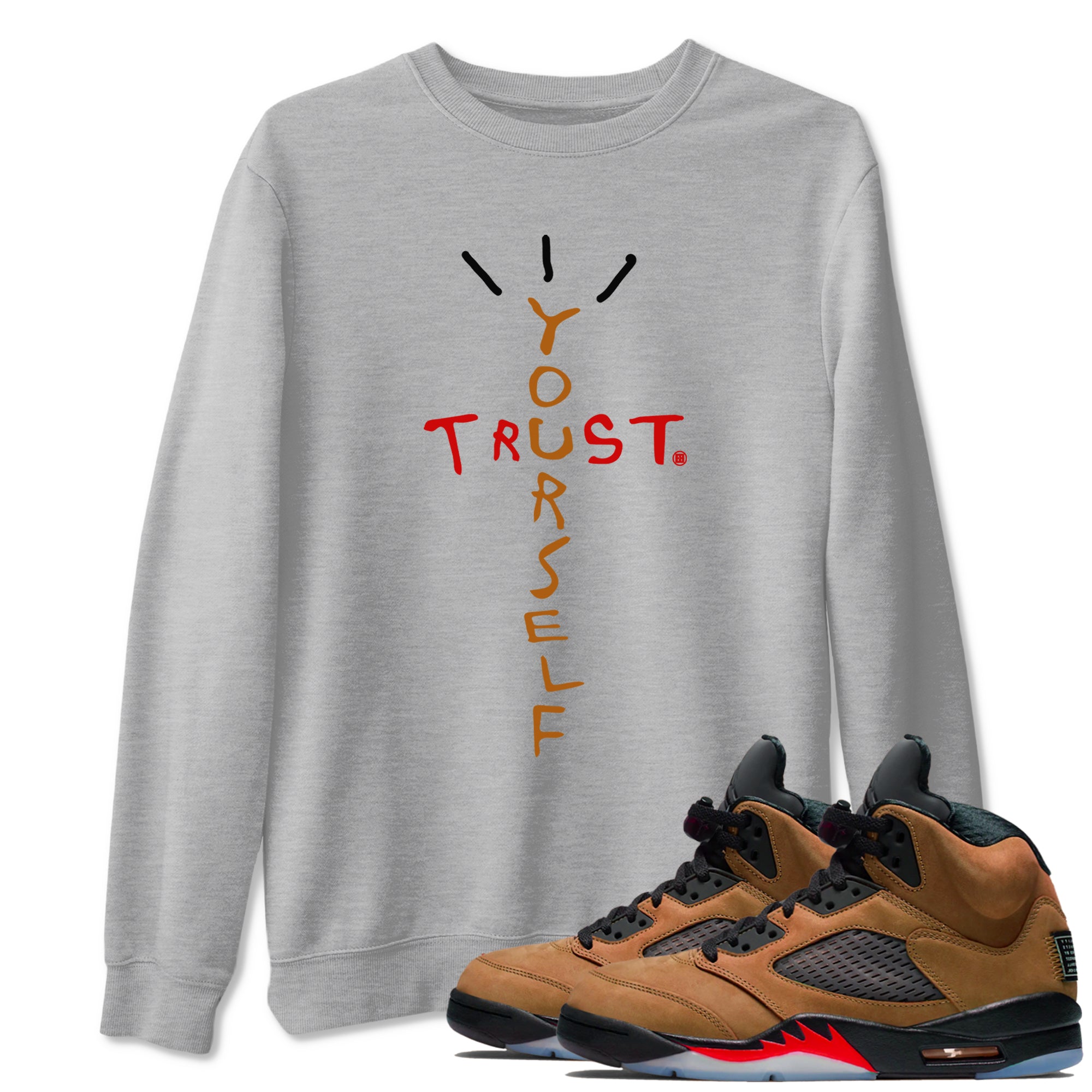 Trust Yourself snkmatch Tees - Air Jordan 5 Archaeo Brown
