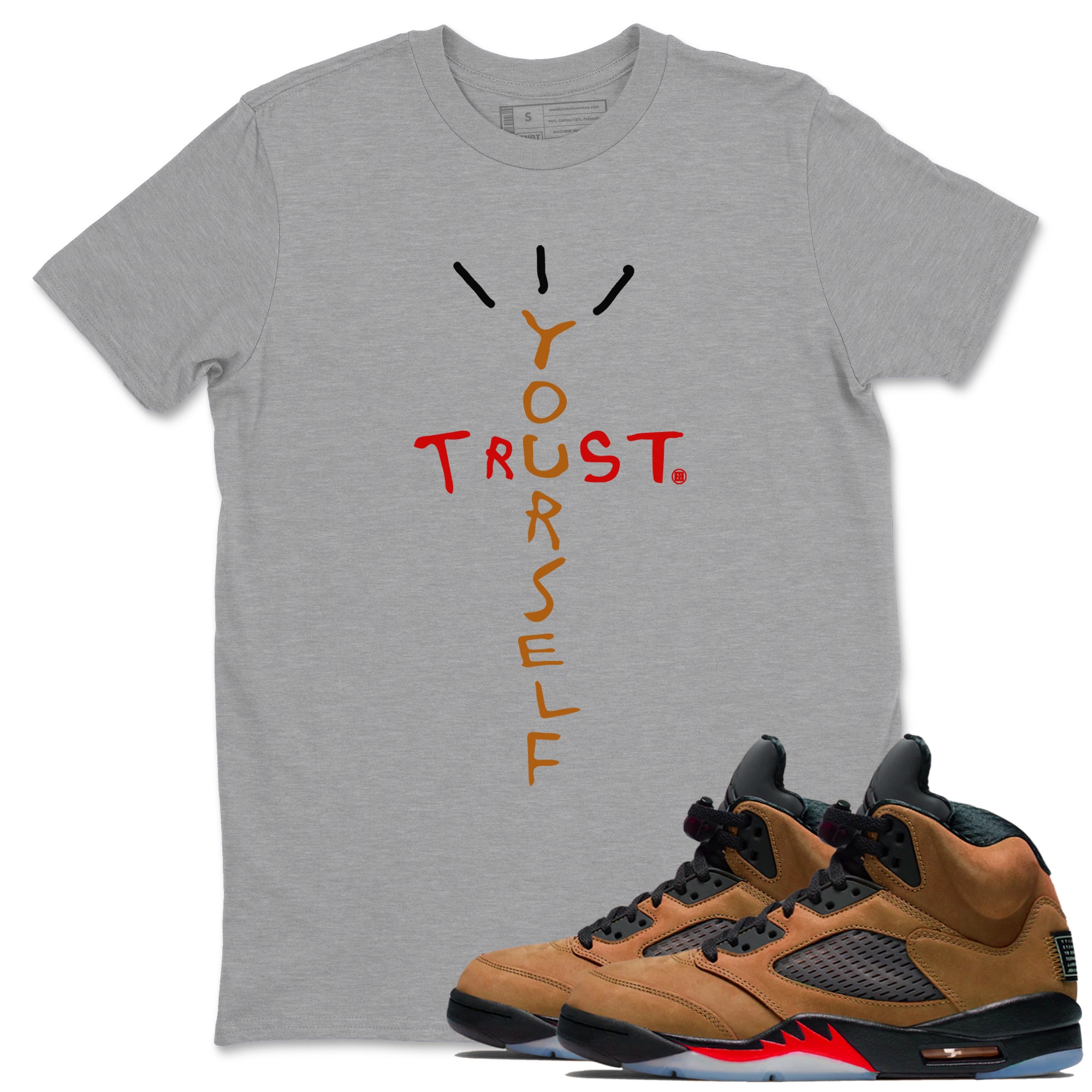 Trust Yourself snkmatch Tees - Air Jordan 5 Archaeo Brown