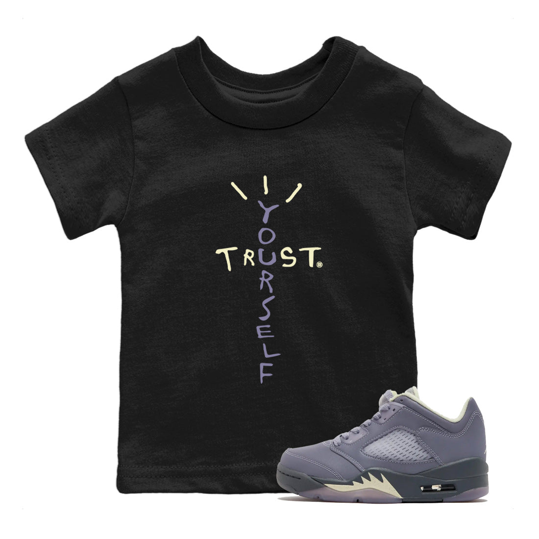 Trust Yourself Kids Tops - Air Jordan 5 Indigo Haze