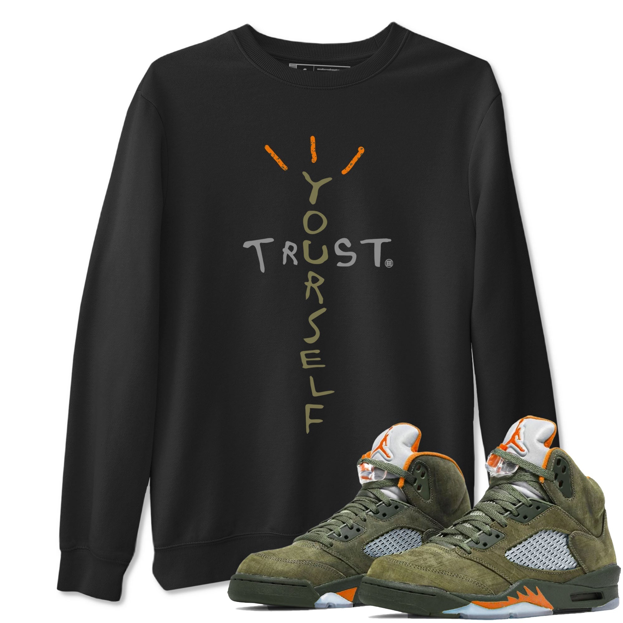 Trust Yourself snkmatch Tees - Air Jordan 5 Olive
