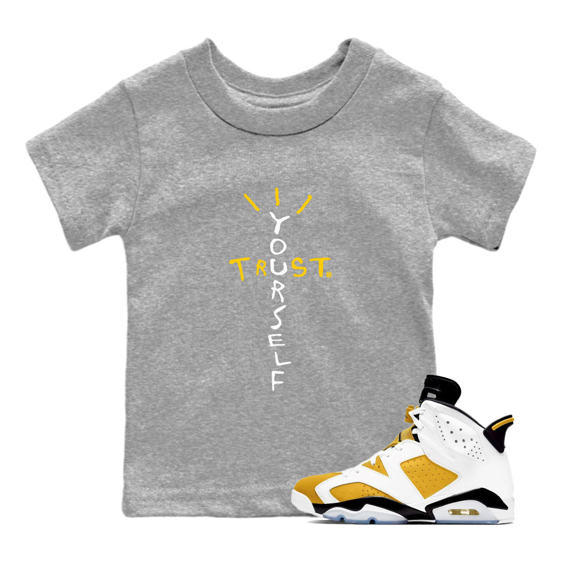 Trust Yourself snkmatch Tee Kids - Air Jordan 6 Yellow Ochre