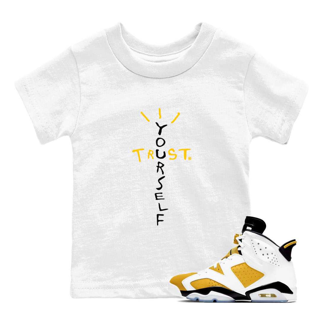 Trust Yourself snkmatch Tee Kids - Air Jordan 6 Yellow Ochre