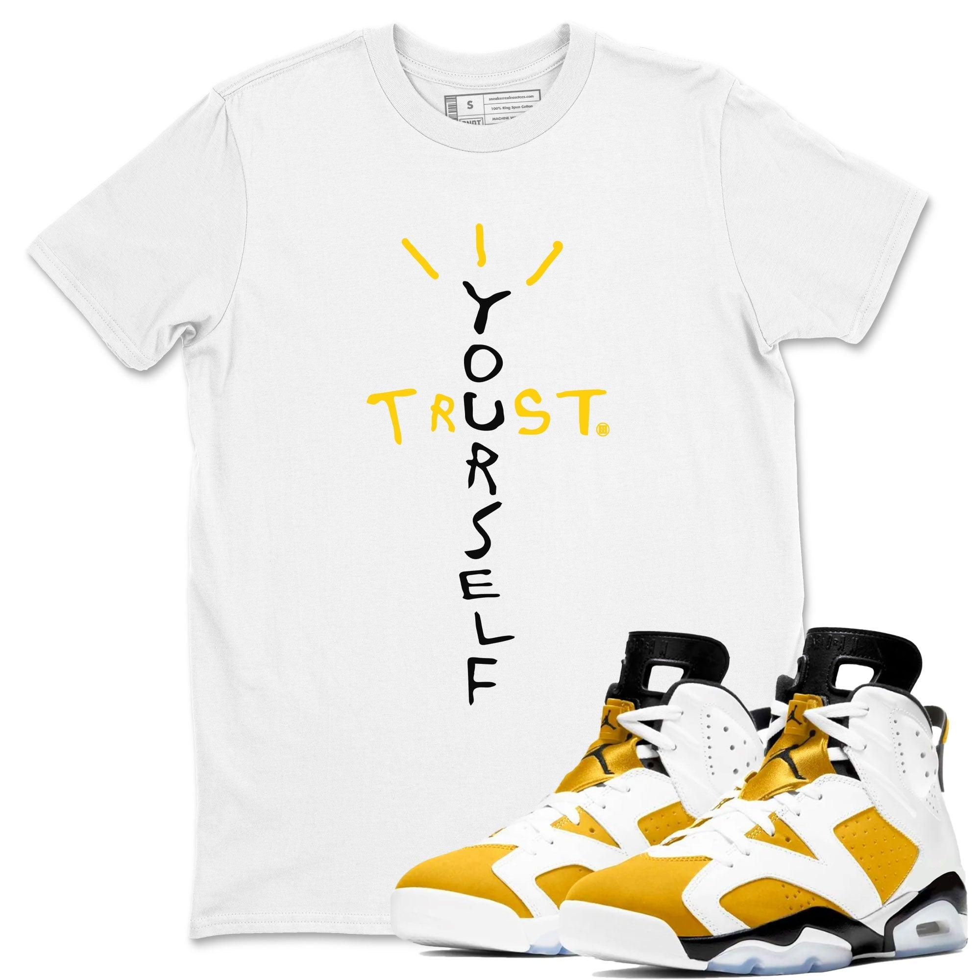 Trust Yourself snkmatch Tee - Air Jordan 6 Yellow Ochre