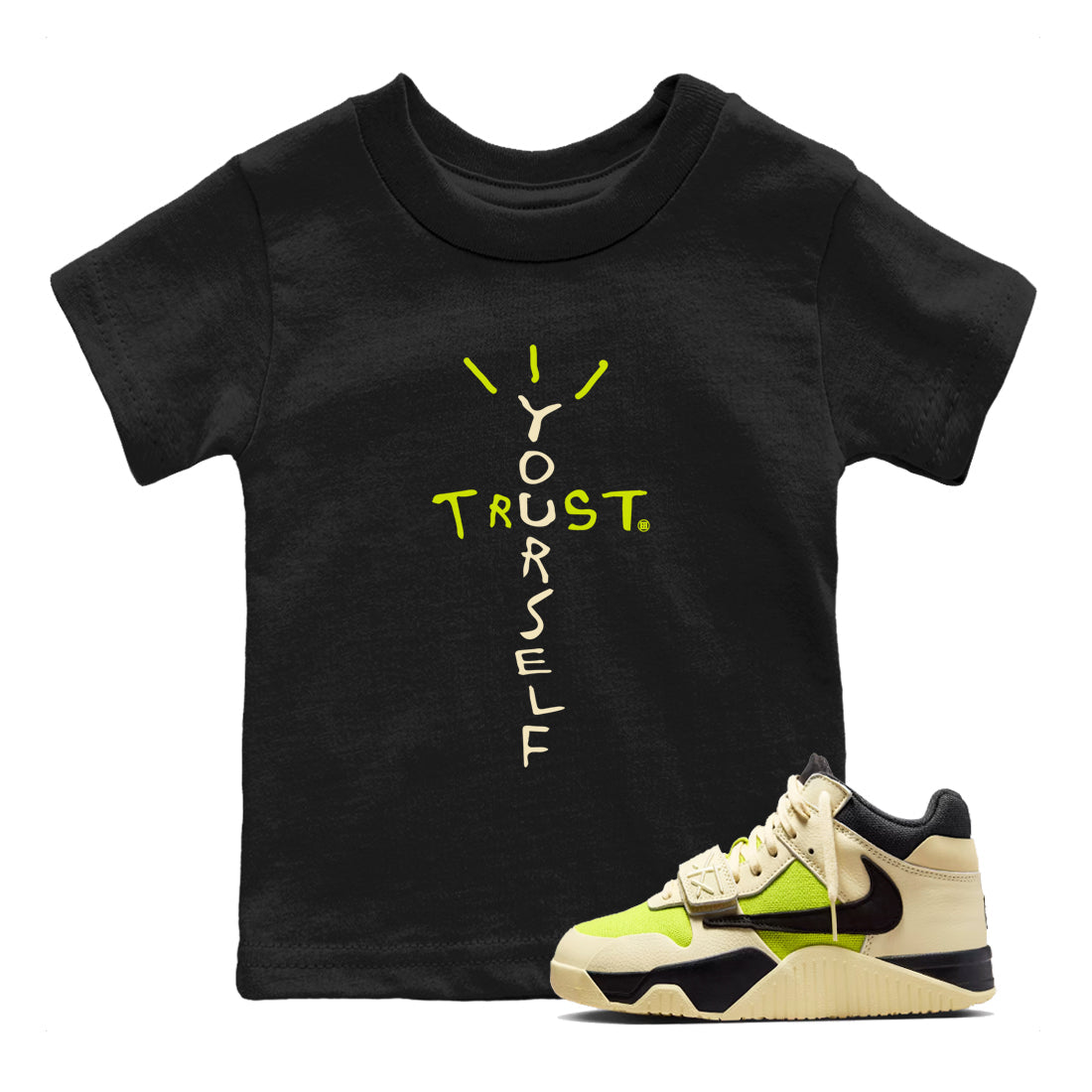 Trust Yourself snkmatch Tees Kids - Jordan Jumpman Jack Travis Scott Bright Cactus