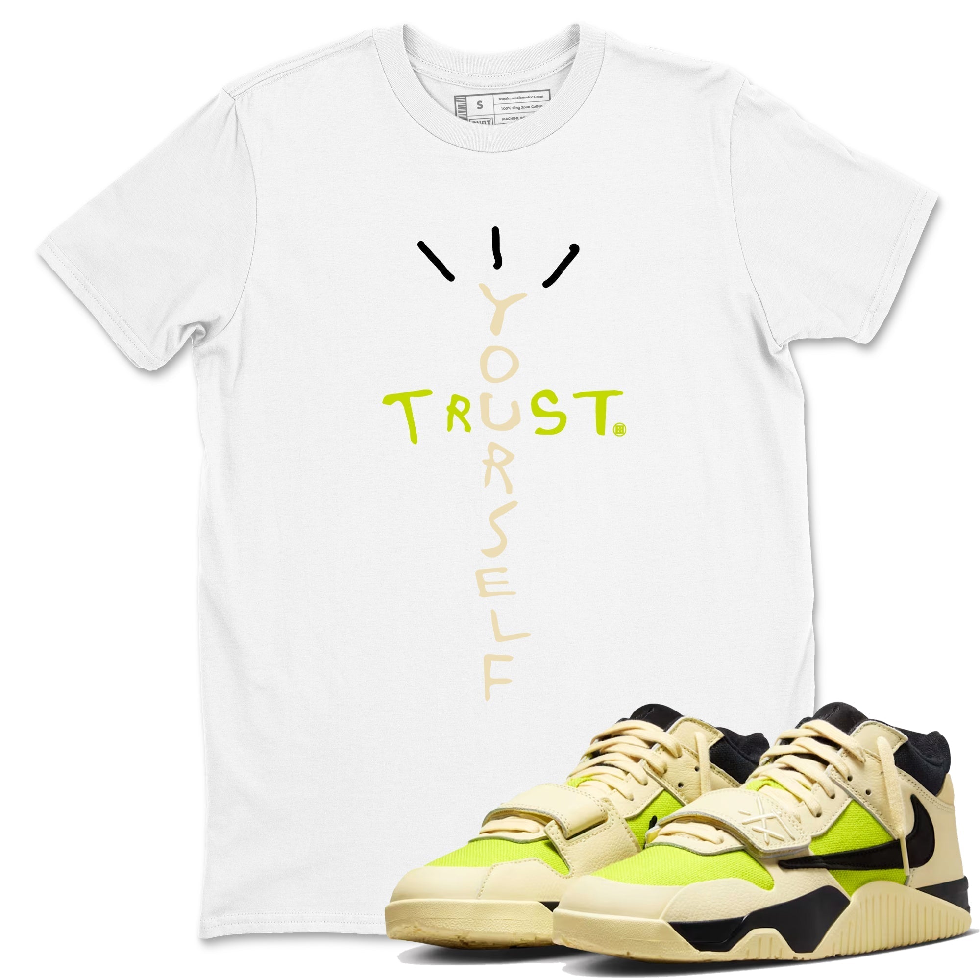 Trust Yourself snkmatch Tees - Jordan Jumpman Jack Travis Scott Bright Cactus
