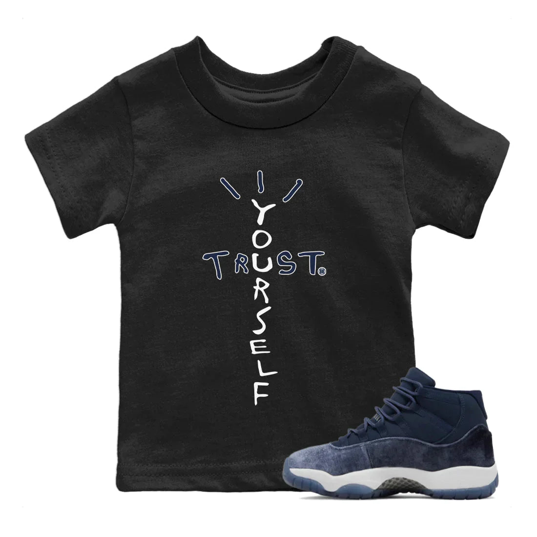 Trust Yourself Kids Tops - Air Jordan 11 Midnight Navy