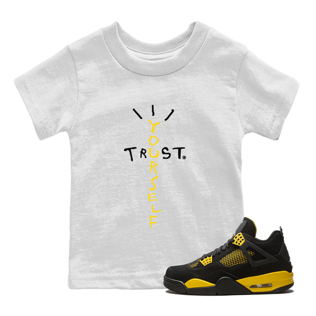 Trust Yourself Kids Tops - Air Jordan 4 Thunder