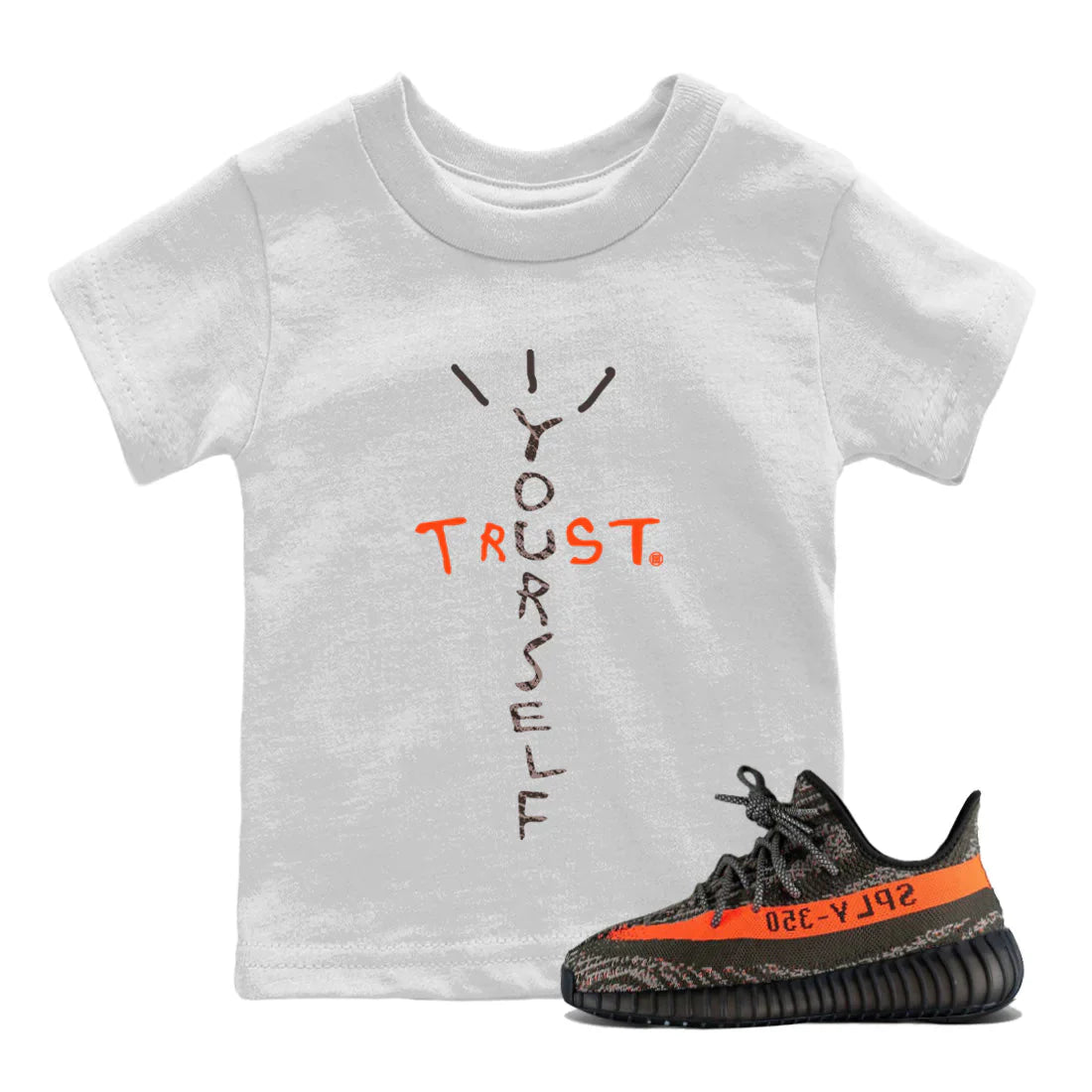 Trust Yourself Kids Tops - Yeezy 350 Carbon Beluga