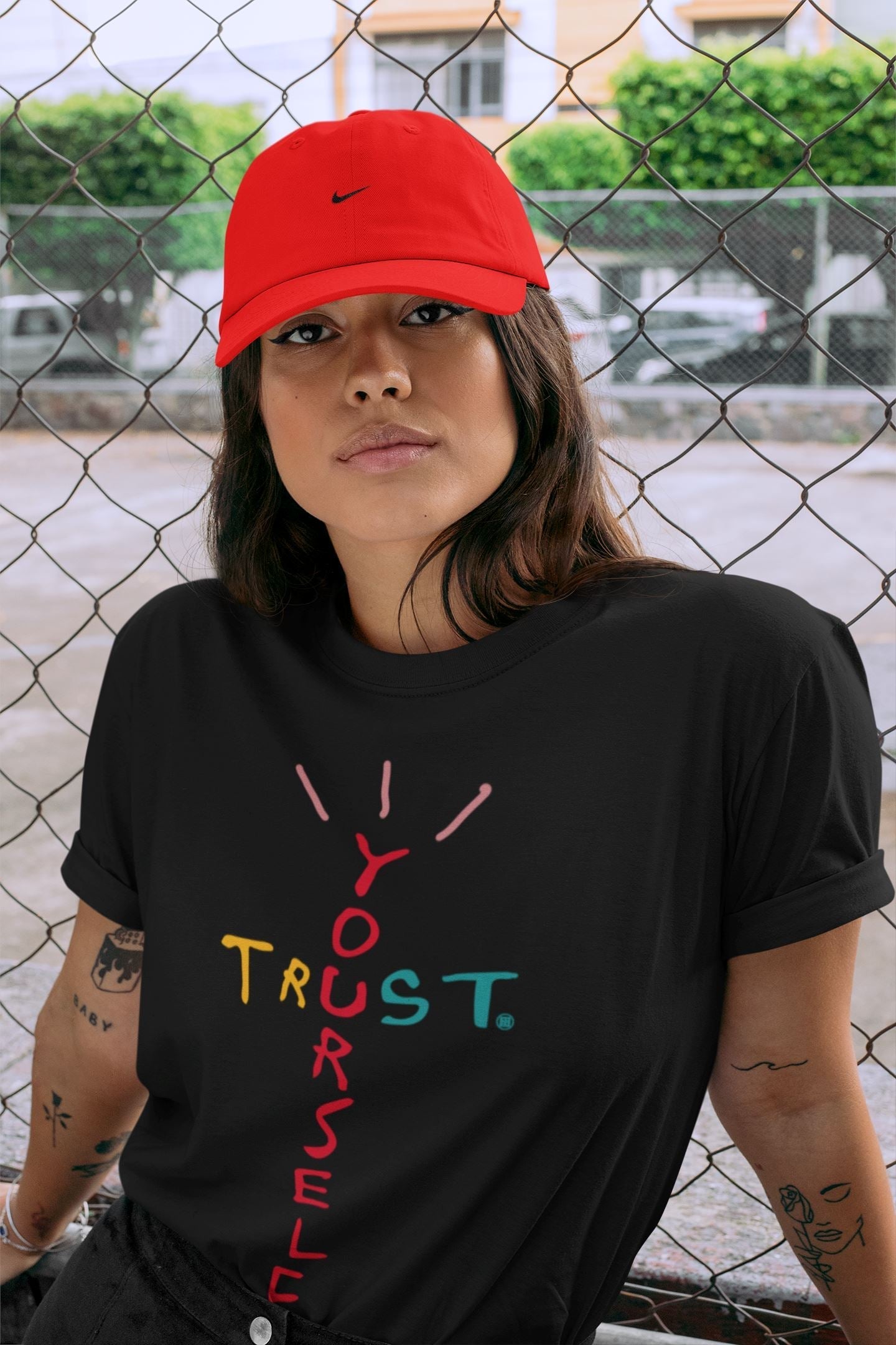Trust Yourself Unisex Tops - Yeezy 700 Hi-Res Red