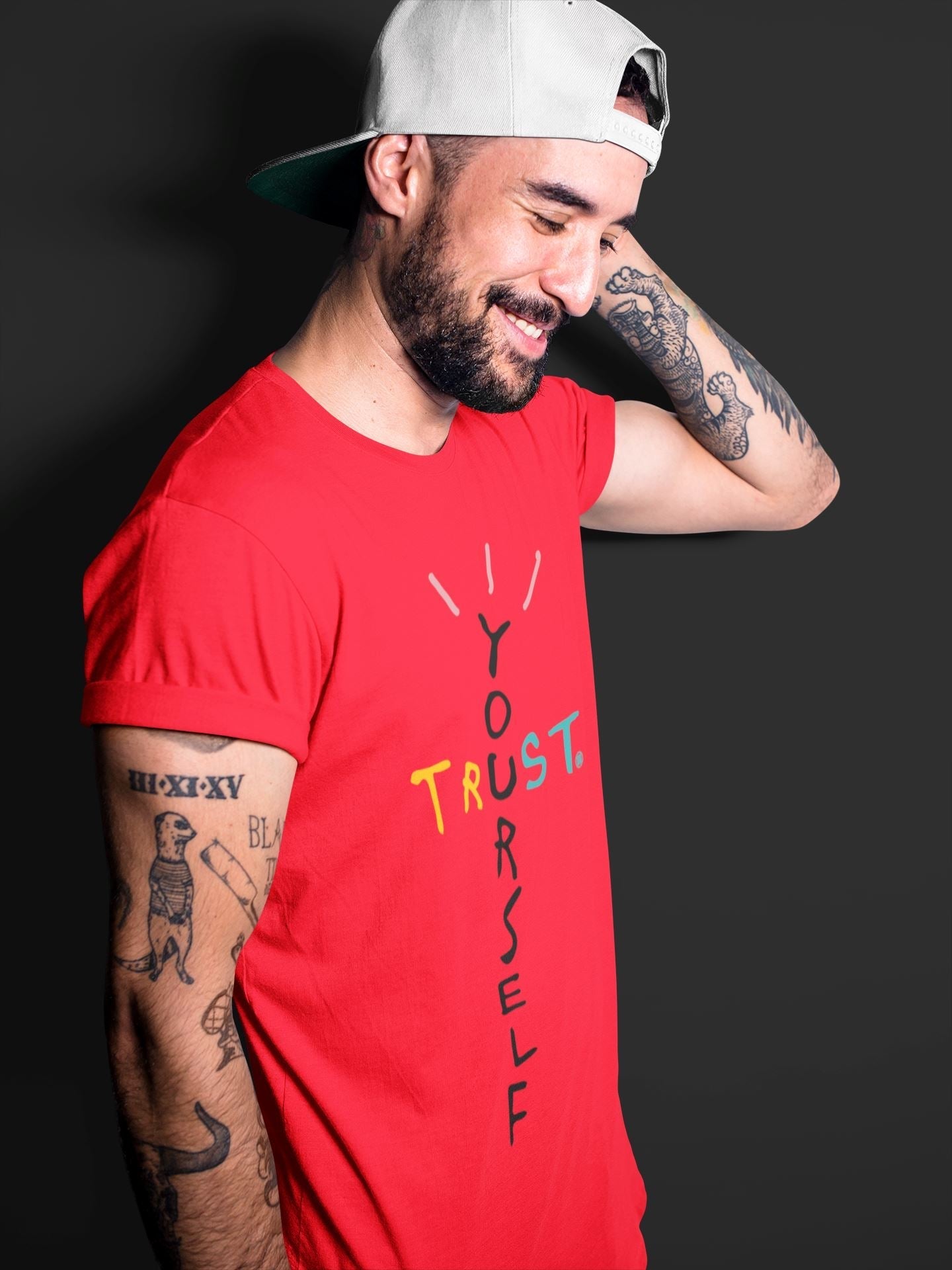 Trust Yourself Unisex Tops - Yeezy 700 Hi-Res Red