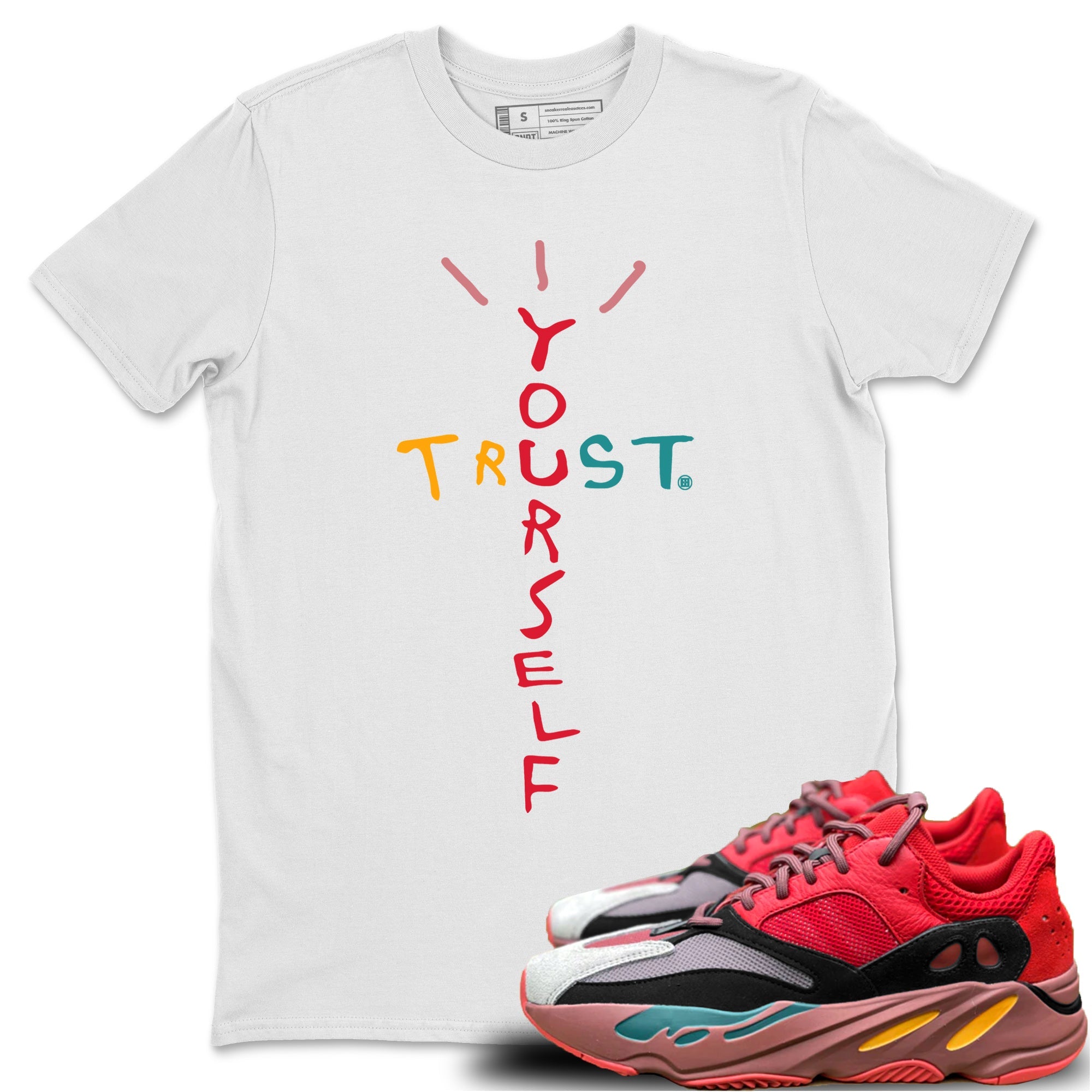 Trust Yourself Unisex Tops - Yeezy 700 Hi-Res Red