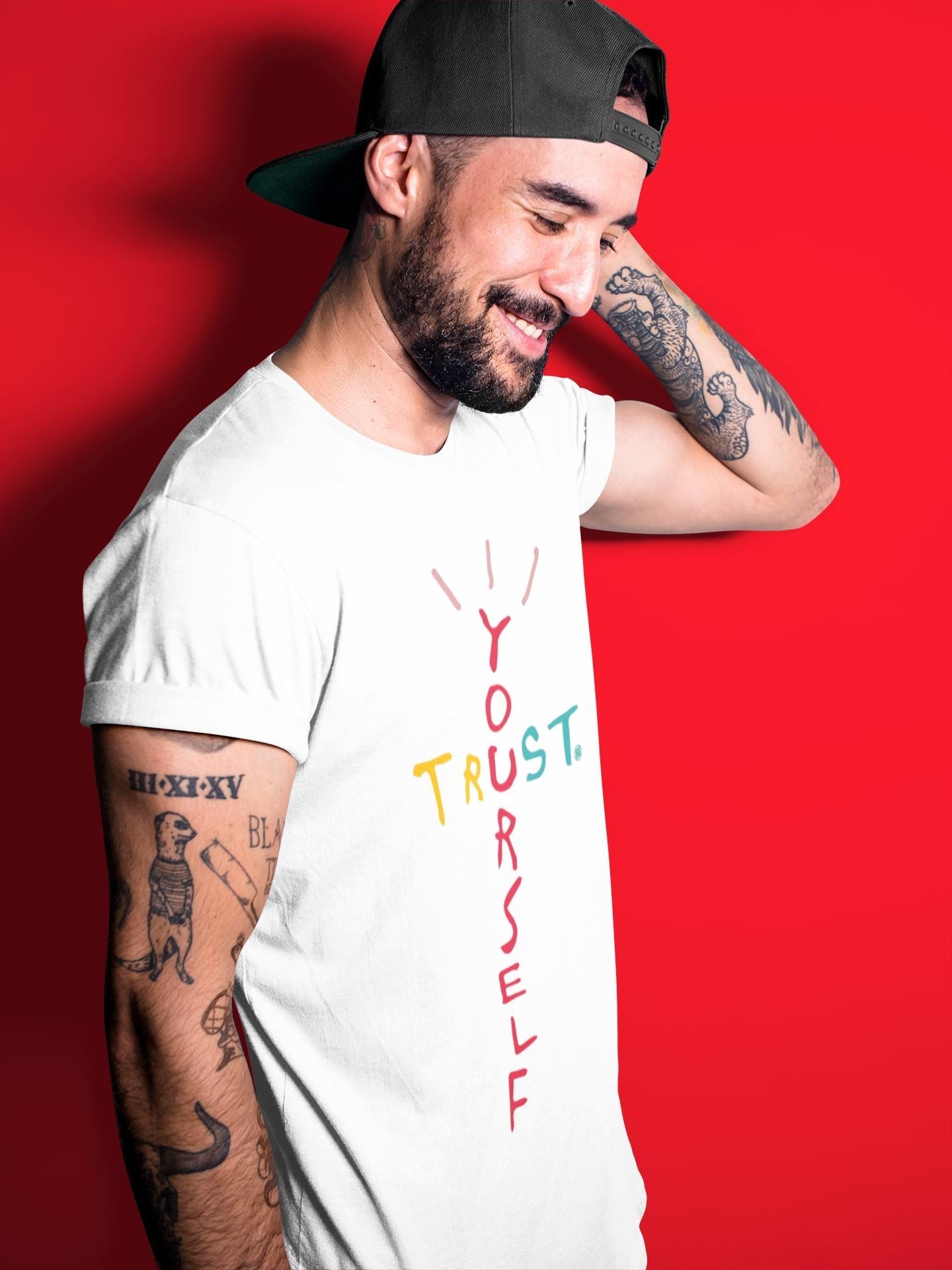 Trust Yourself Unisex Tops - Yeezy 700 Hi-Res Red